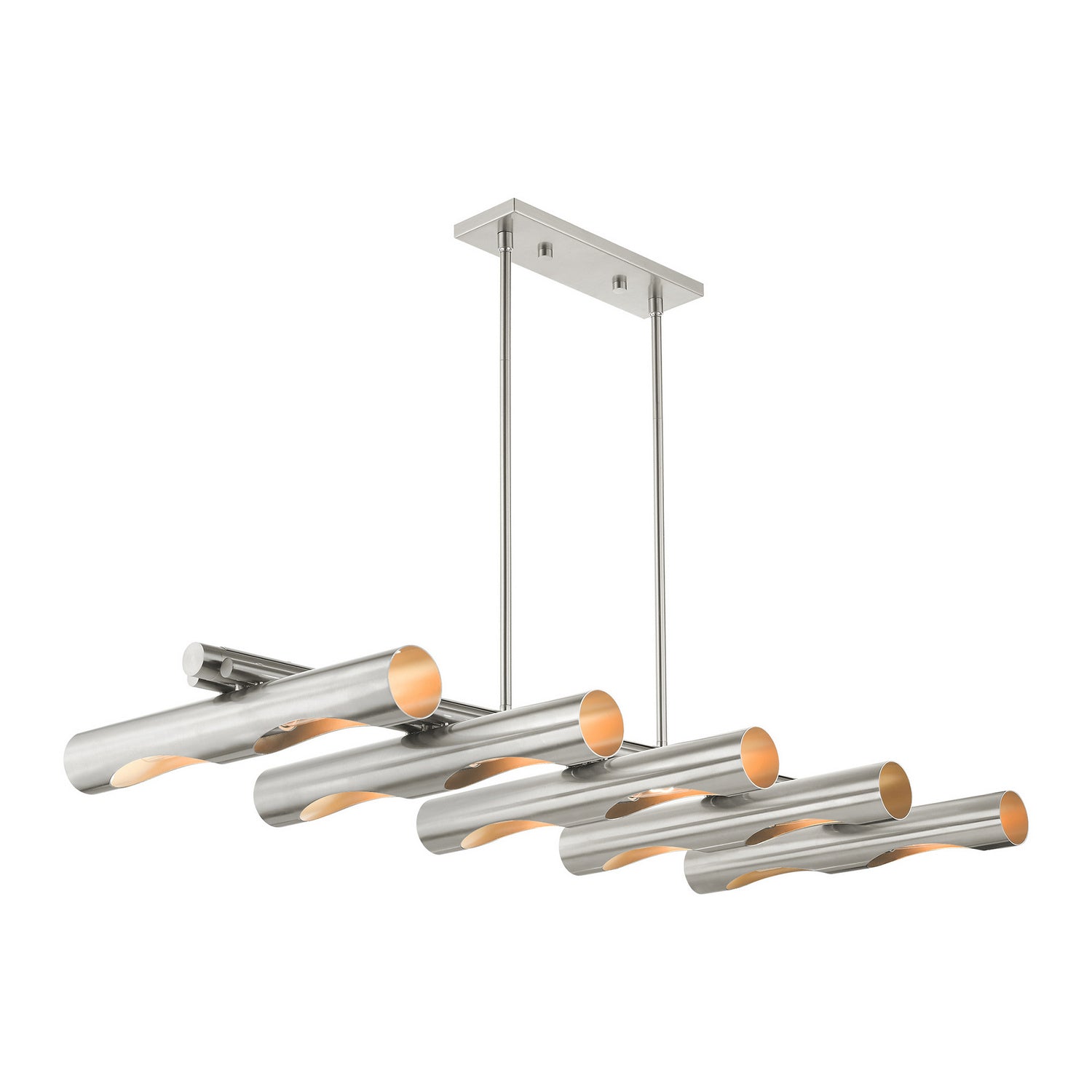 Livex Lighting - 45898-91 - Ten Light Linear Chandelier - Novato - Brushed Nickel