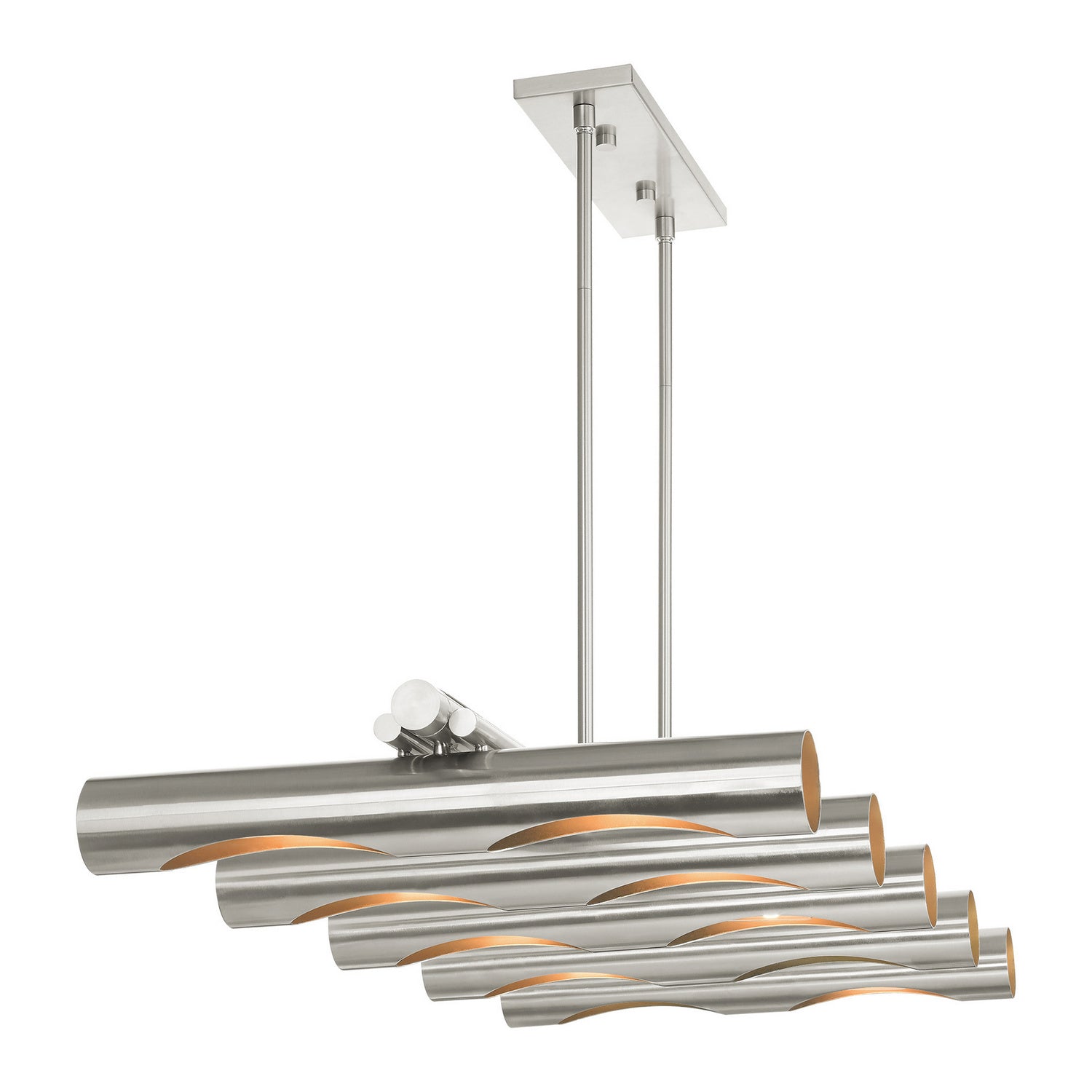 Livex Lighting - 45898-91 - Ten Light Linear Chandelier - Novato - Brushed Nickel