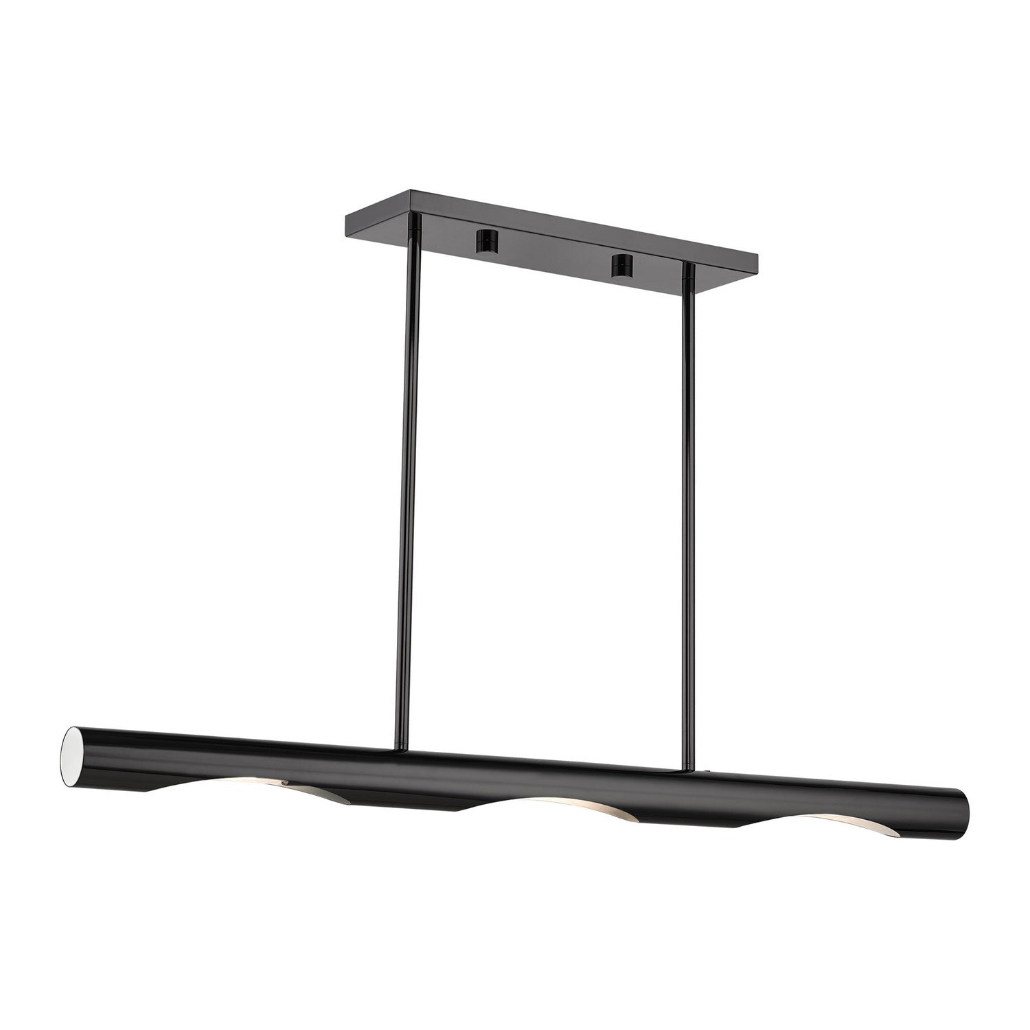 Livex Lighting - 45917-46 - Three Light Linear Chandelier - Acra - Black Chrome