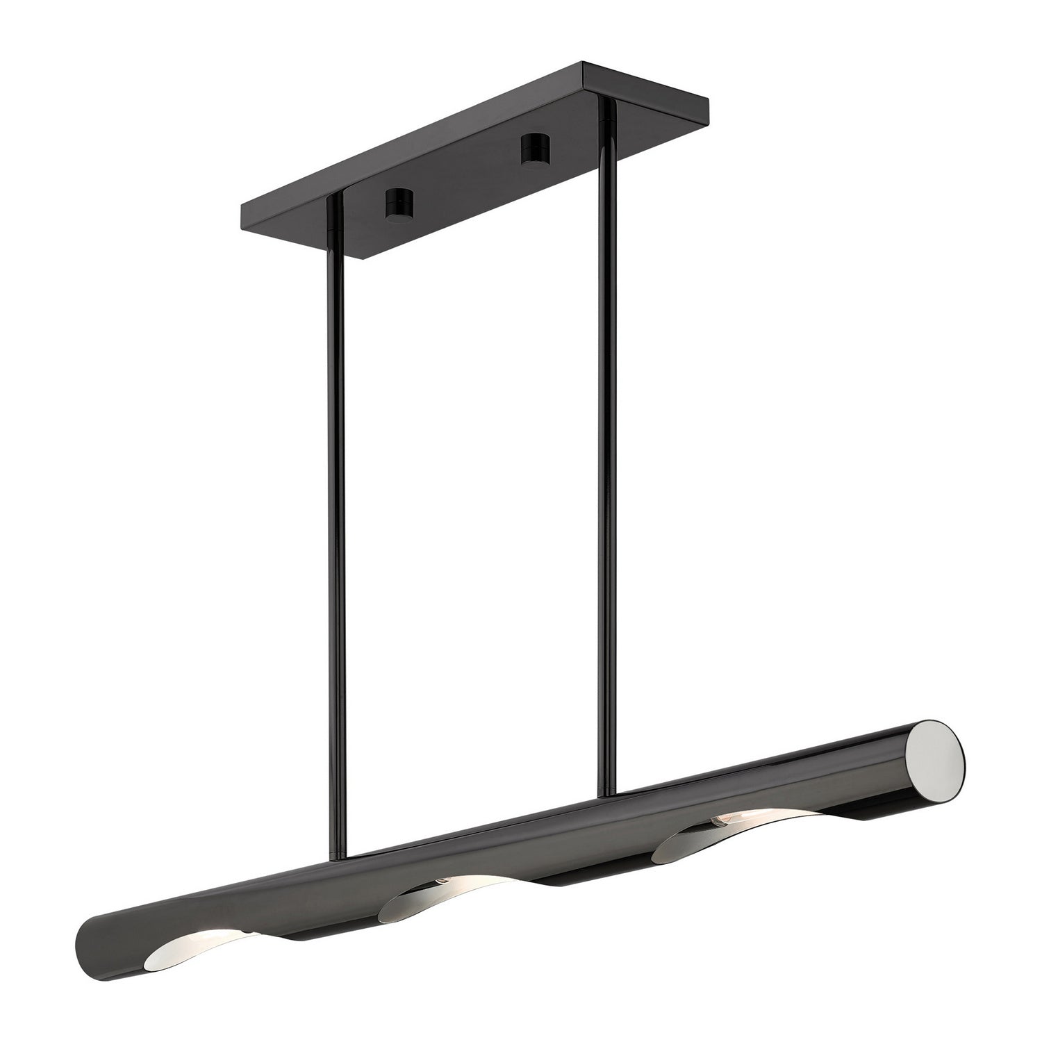 Livex Lighting - 45917-46 - Three Light Linear Chandelier - Acra - Black Chrome