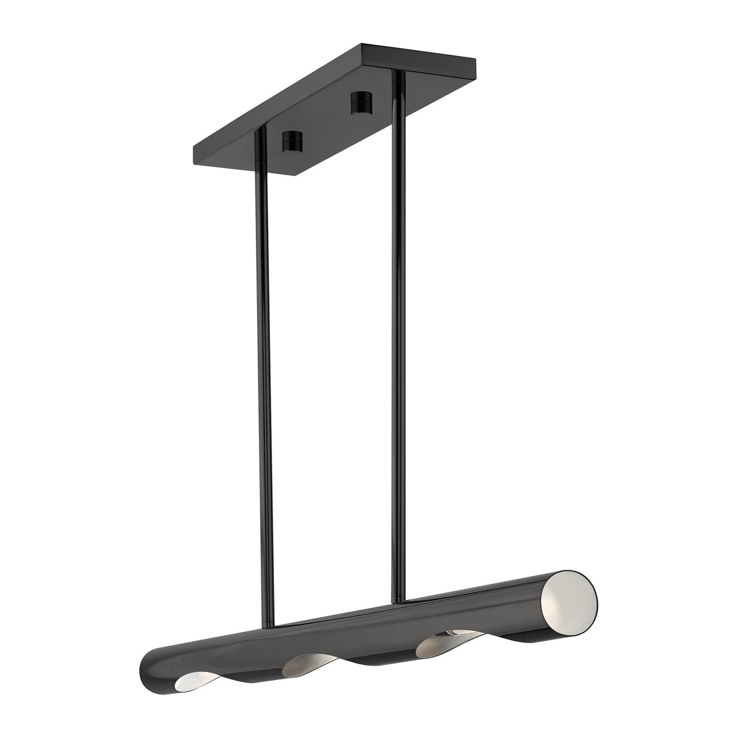 Livex Lighting - 45917-46 - Three Light Linear Chandelier - Acra - Black Chrome