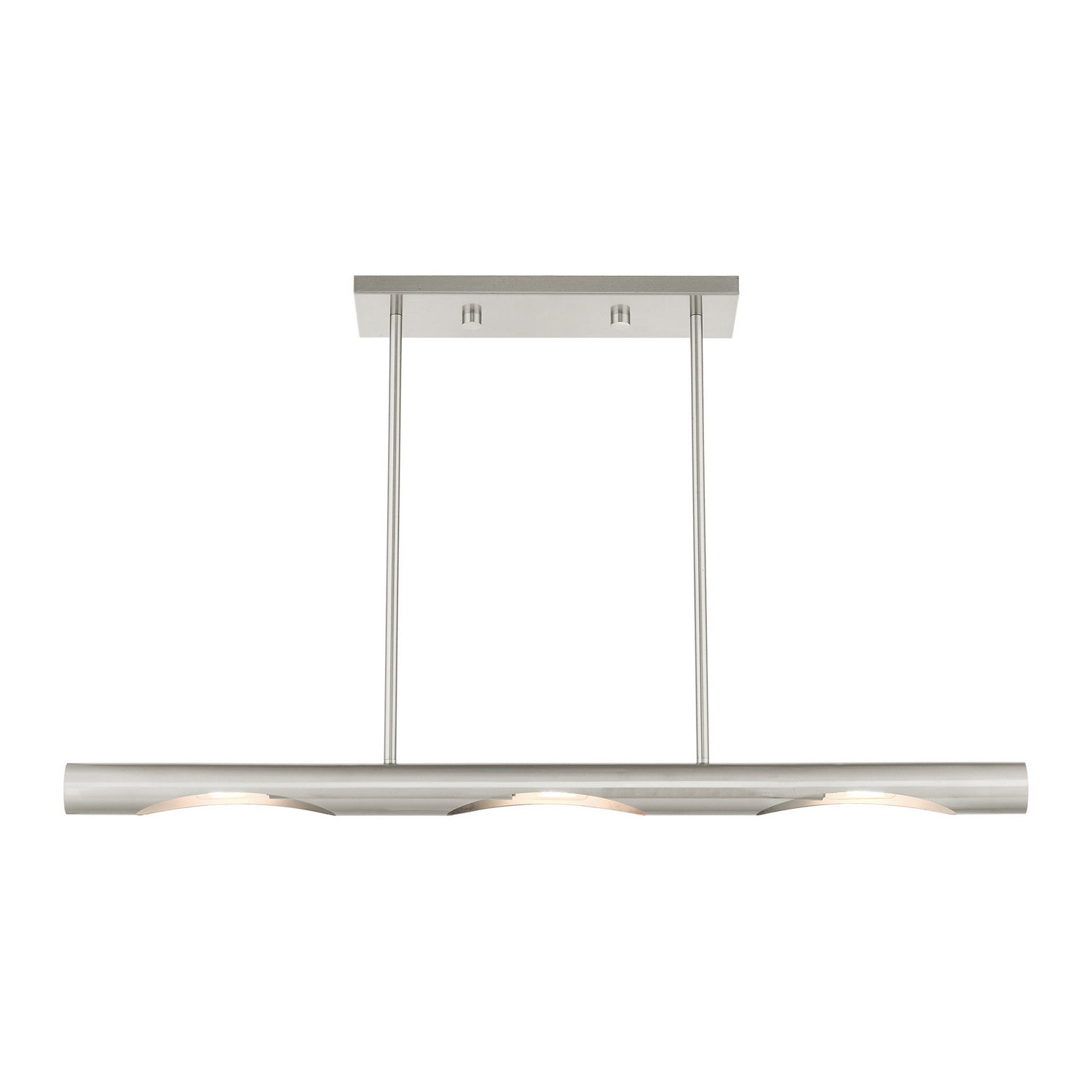 Livex Lighting - 45917-91 - Three Light Linear Chandelier - Acra - Brushed Nickel