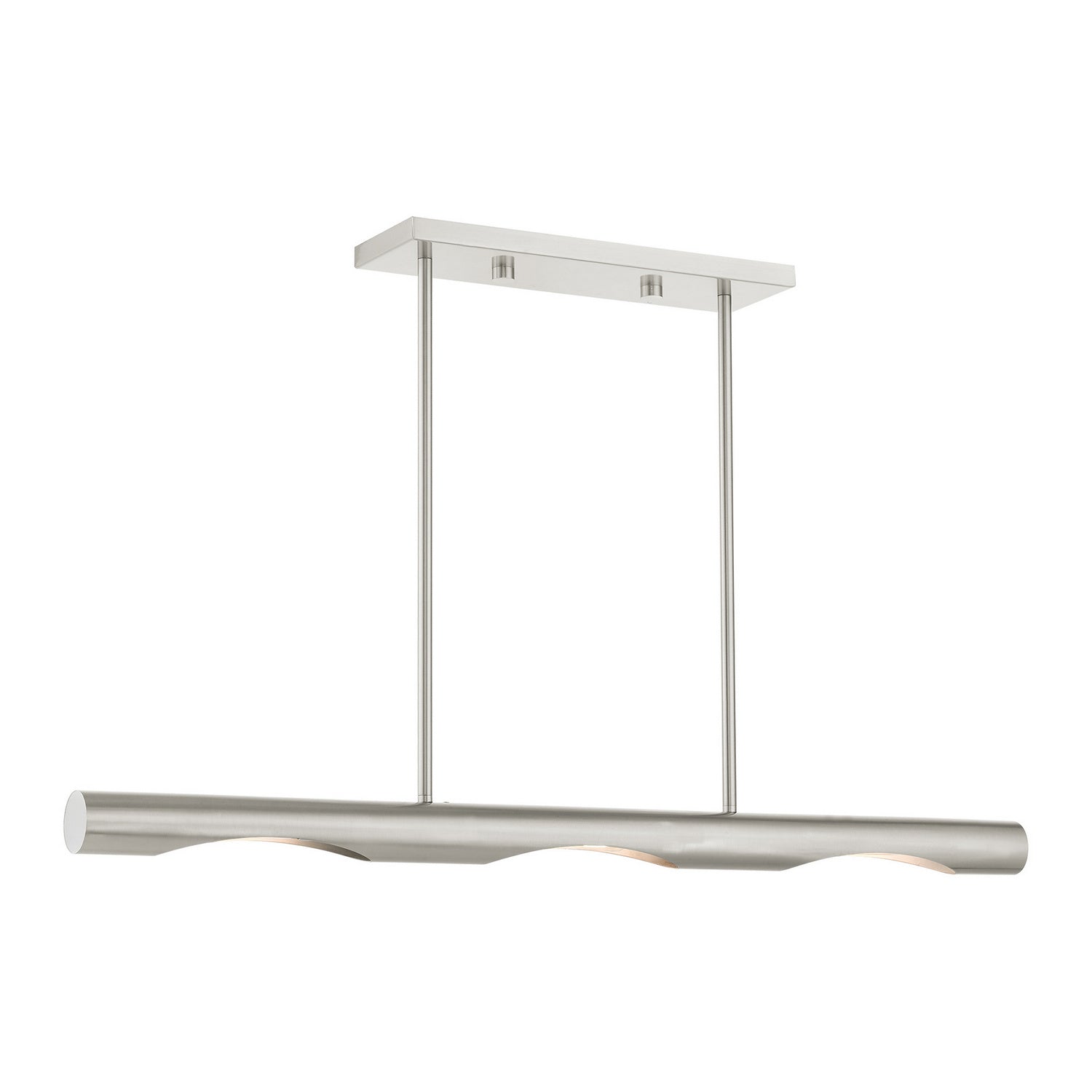 Livex Lighting - 45917-91 - Three Light Linear Chandelier - Acra - Brushed Nickel