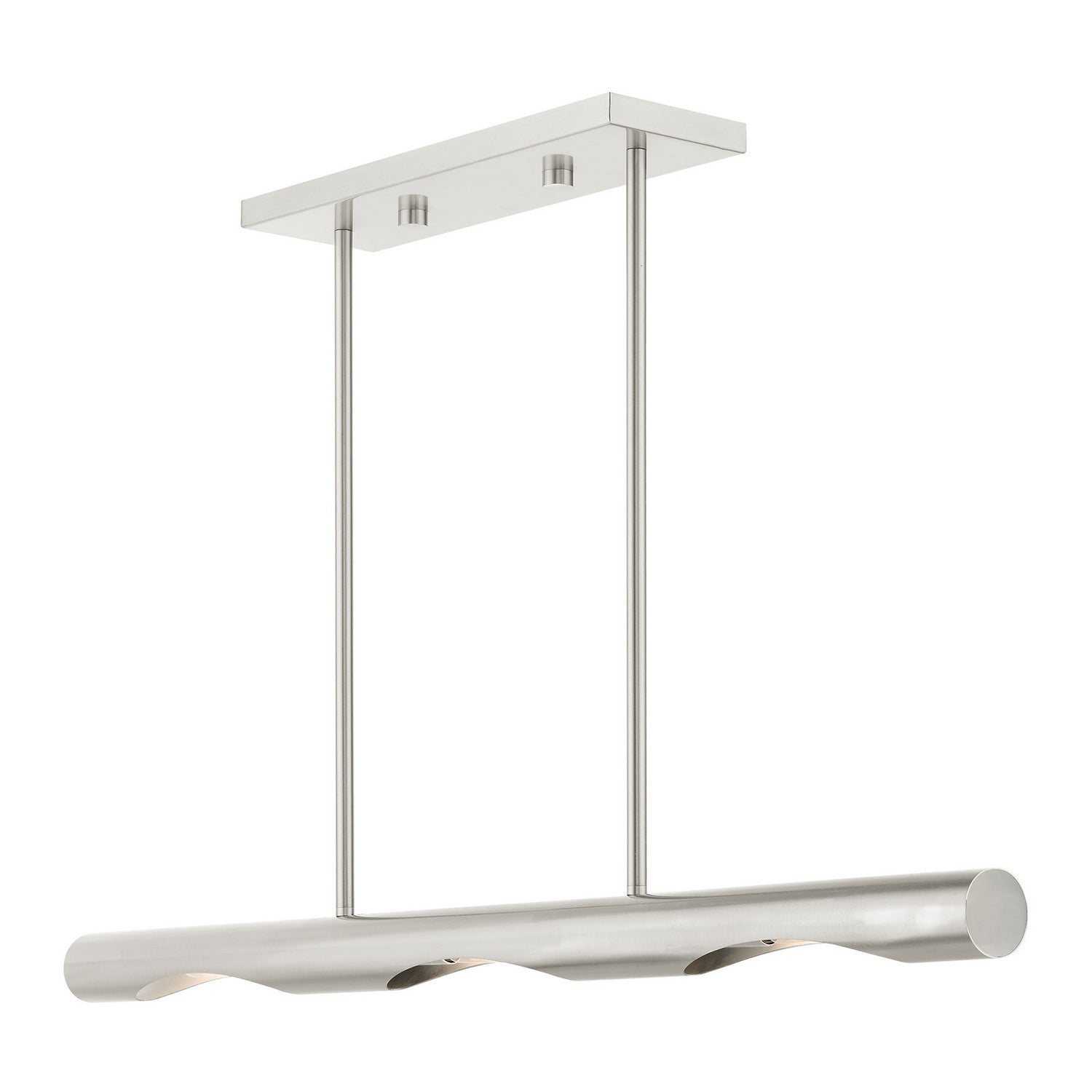 Livex Lighting - 45917-91 - Three Light Linear Chandelier - Acra - Brushed Nickel