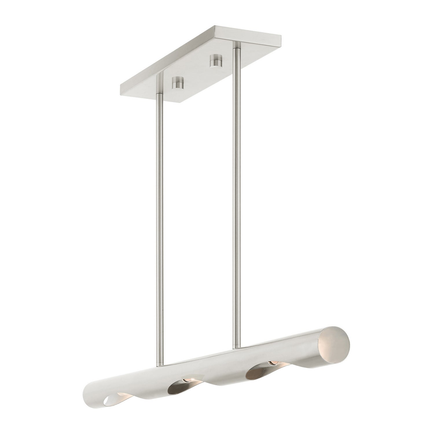 Livex Lighting - 45917-91 - Three Light Linear Chandelier - Acra - Brushed Nickel
