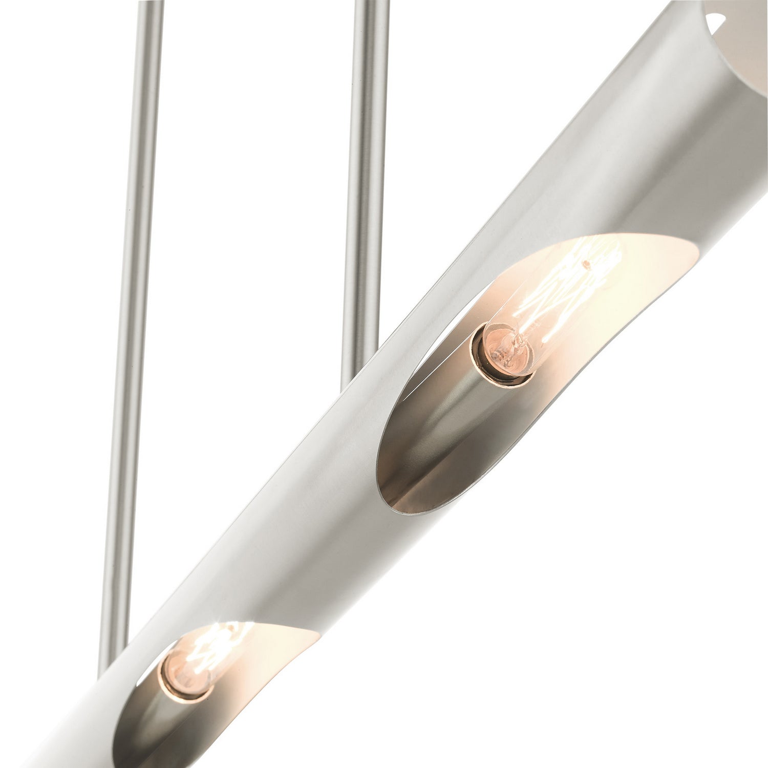 Livex Lighting - 45917-91 - Three Light Linear Chandelier - Acra - Brushed Nickel