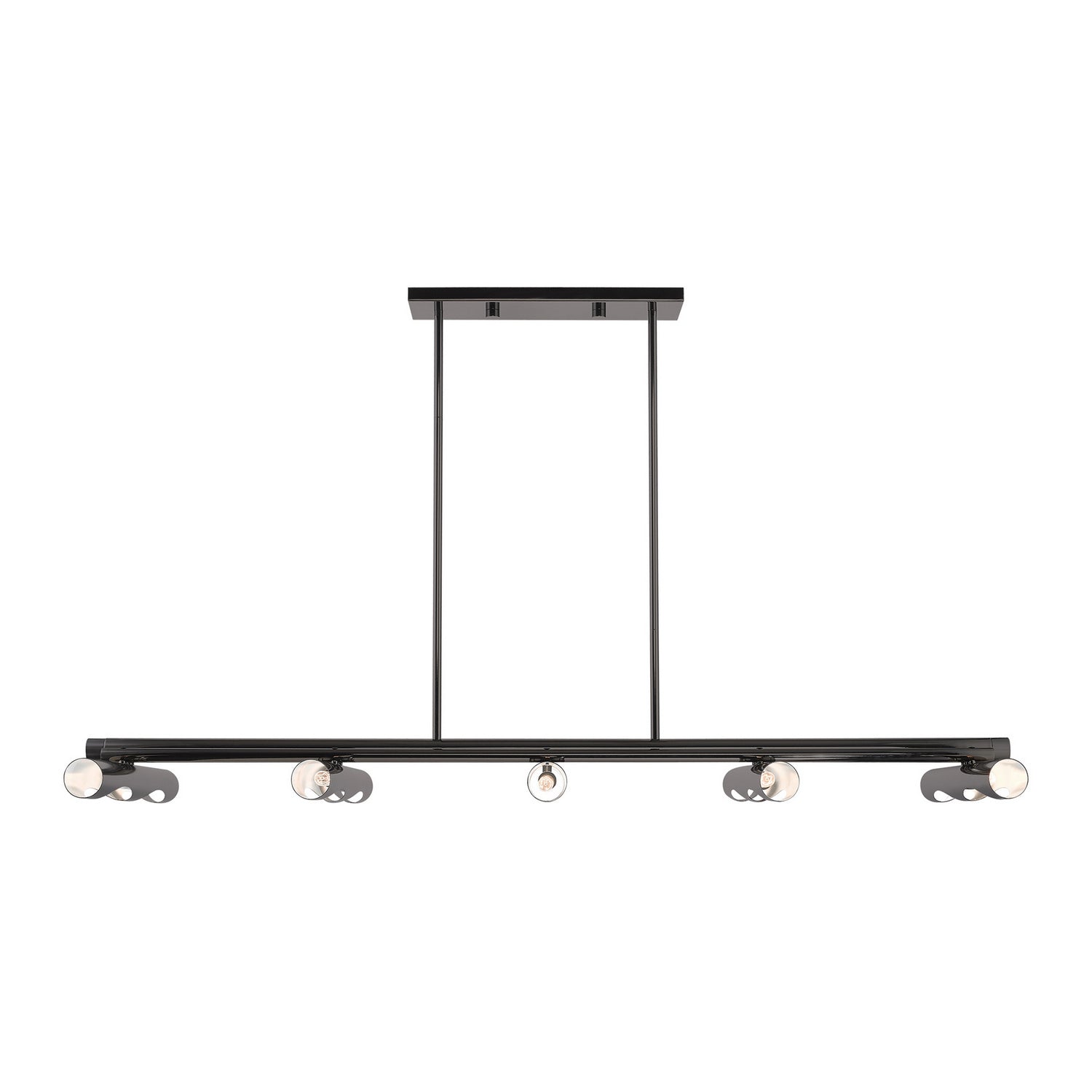 Livex Lighting - 45918-46 - Ten Light Linear Chandelier - Acra - Black Chrome