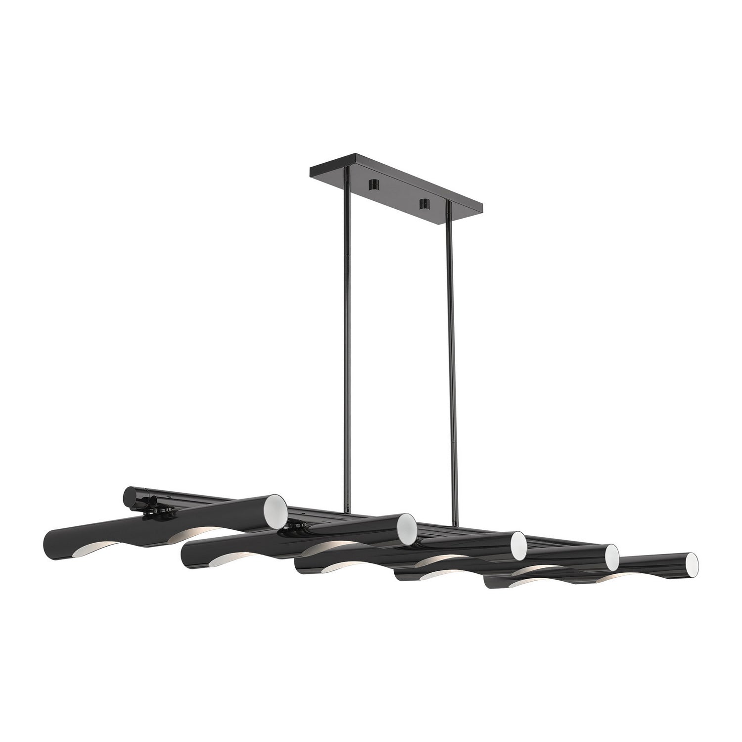 Livex Lighting - 45918-46 - Ten Light Linear Chandelier - Acra - Black Chrome