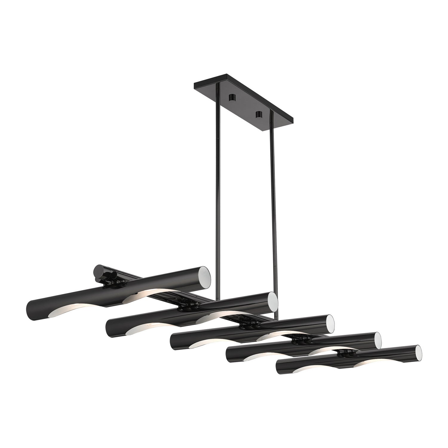 Livex Lighting - 45918-46 - Ten Light Linear Chandelier - Acra - Black Chrome