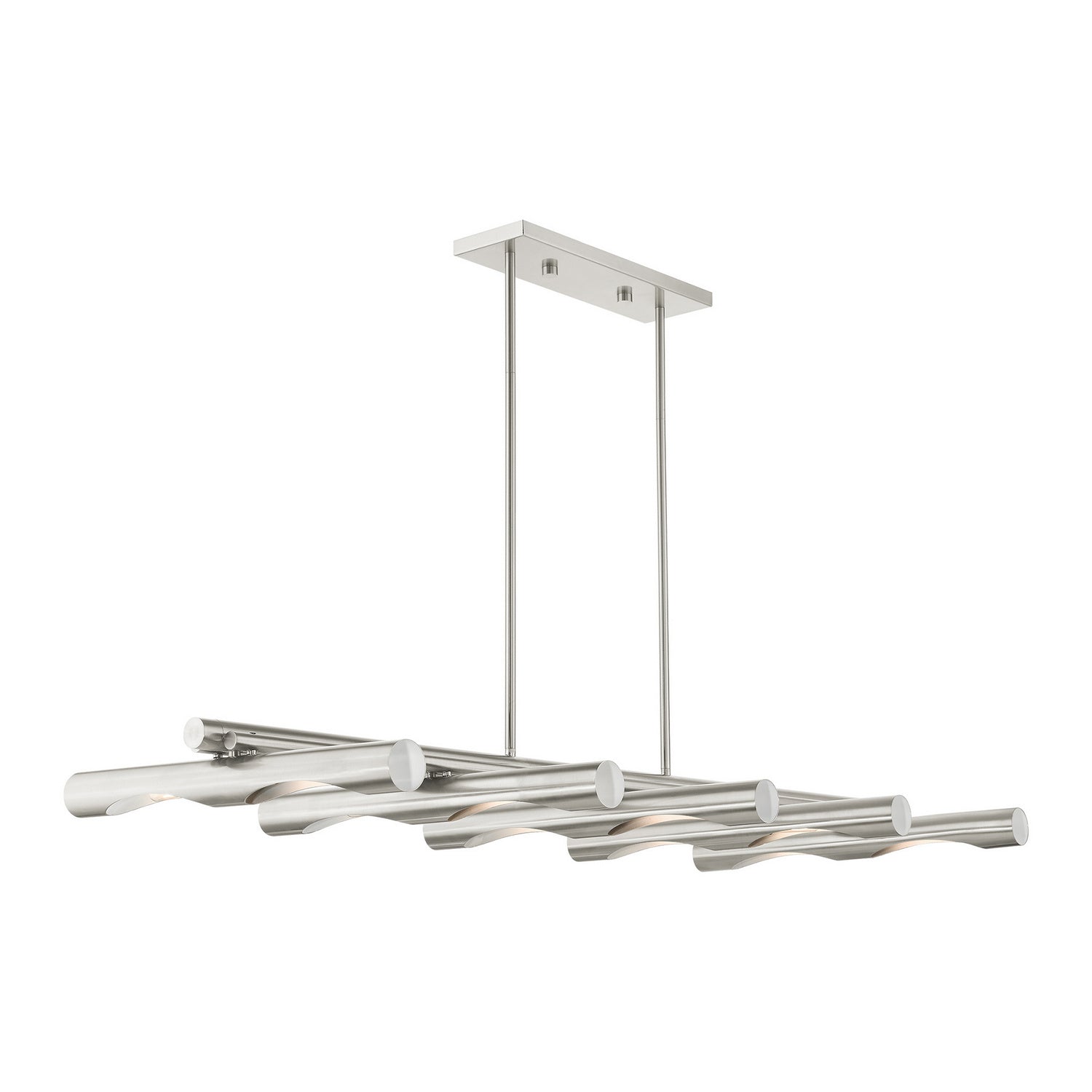 Livex Lighting - 45918-91 - Ten Light Linear Chandelier - Acra - Brushed Nickel