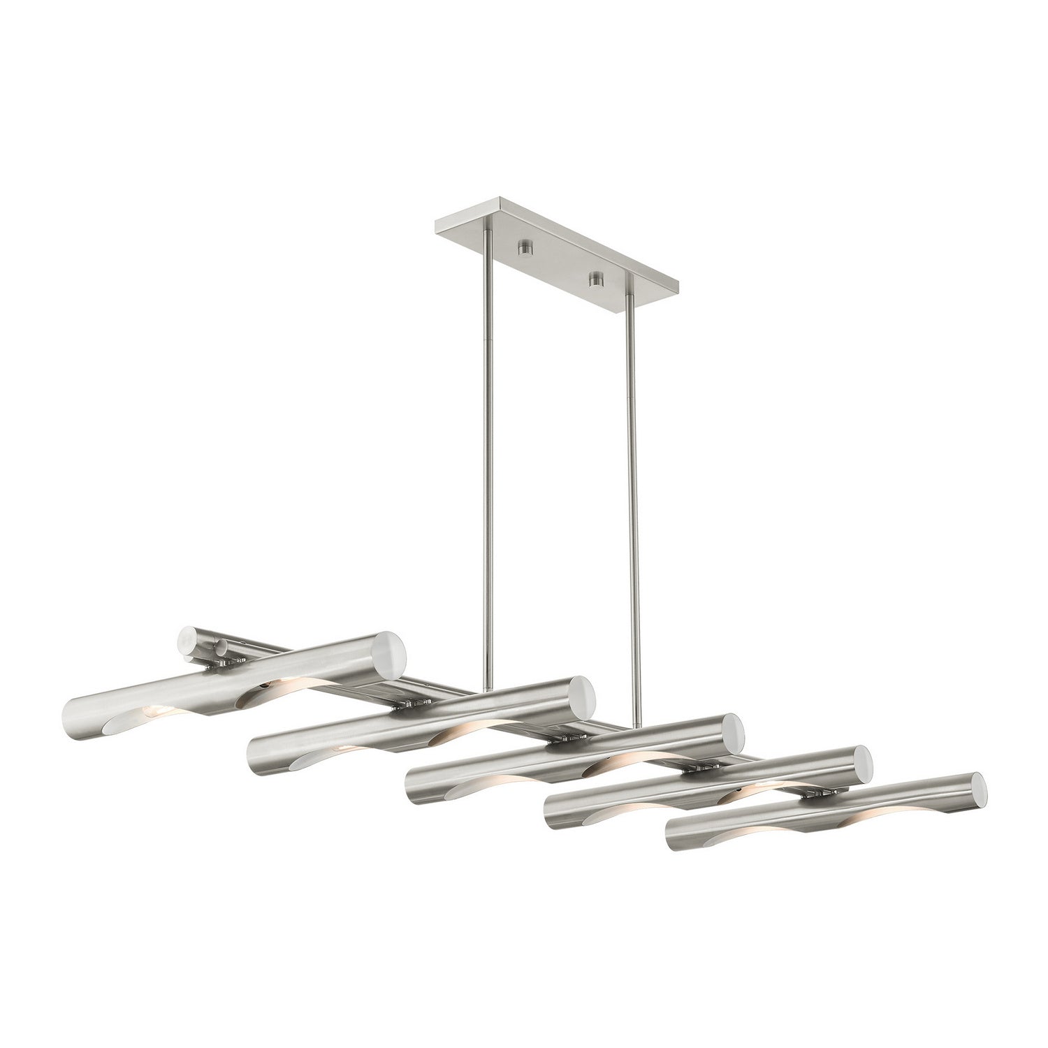 Livex Lighting - 45918-91 - Ten Light Linear Chandelier - Acra - Brushed Nickel