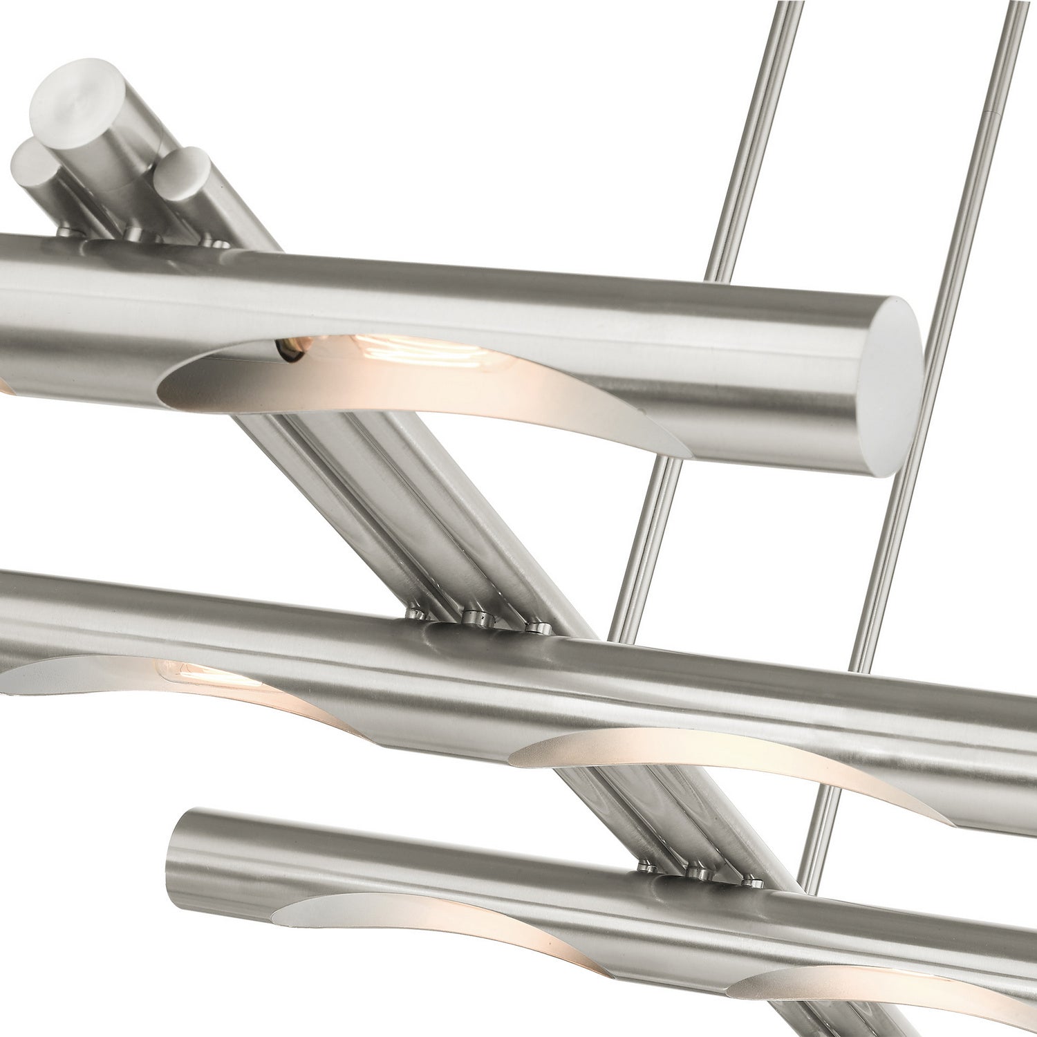 Livex Lighting - 45918-91 - Ten Light Linear Chandelier - Acra - Brushed Nickel