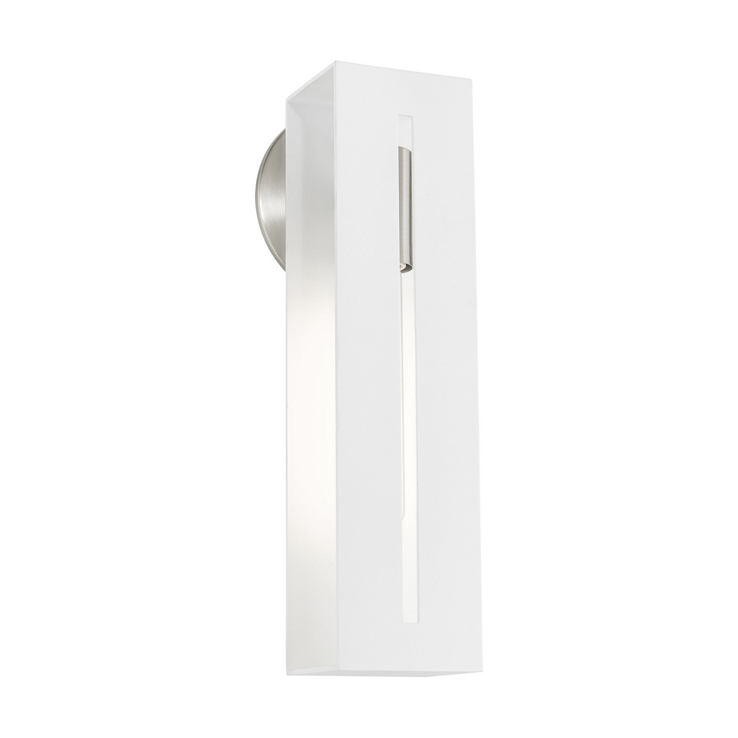 Livex Lighting - 45953-13 - One Light Wall Sconce - Soma - Textured White w/ Brushed Nickels