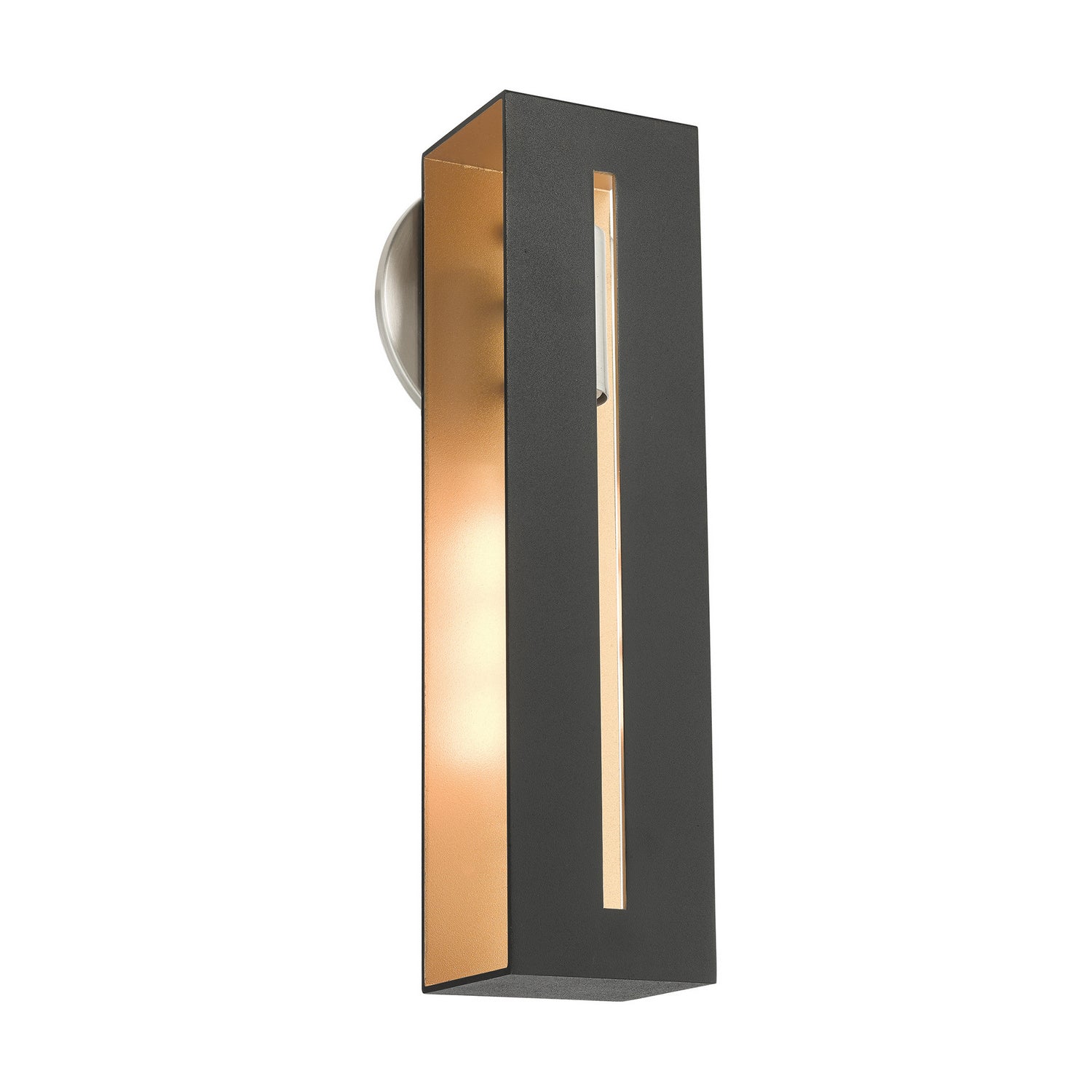 Livex Lighting - 45953-14 - One Light Wall Sconce - Soma - Textured Black w/ Brushed Nickels