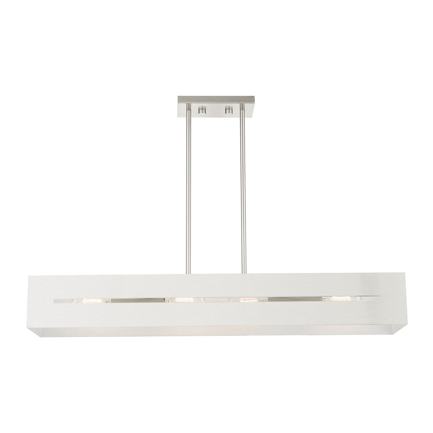 Livex Lighting - 45957-91 - Four Light Linear Chandelier - Soma - Brushed Nickel