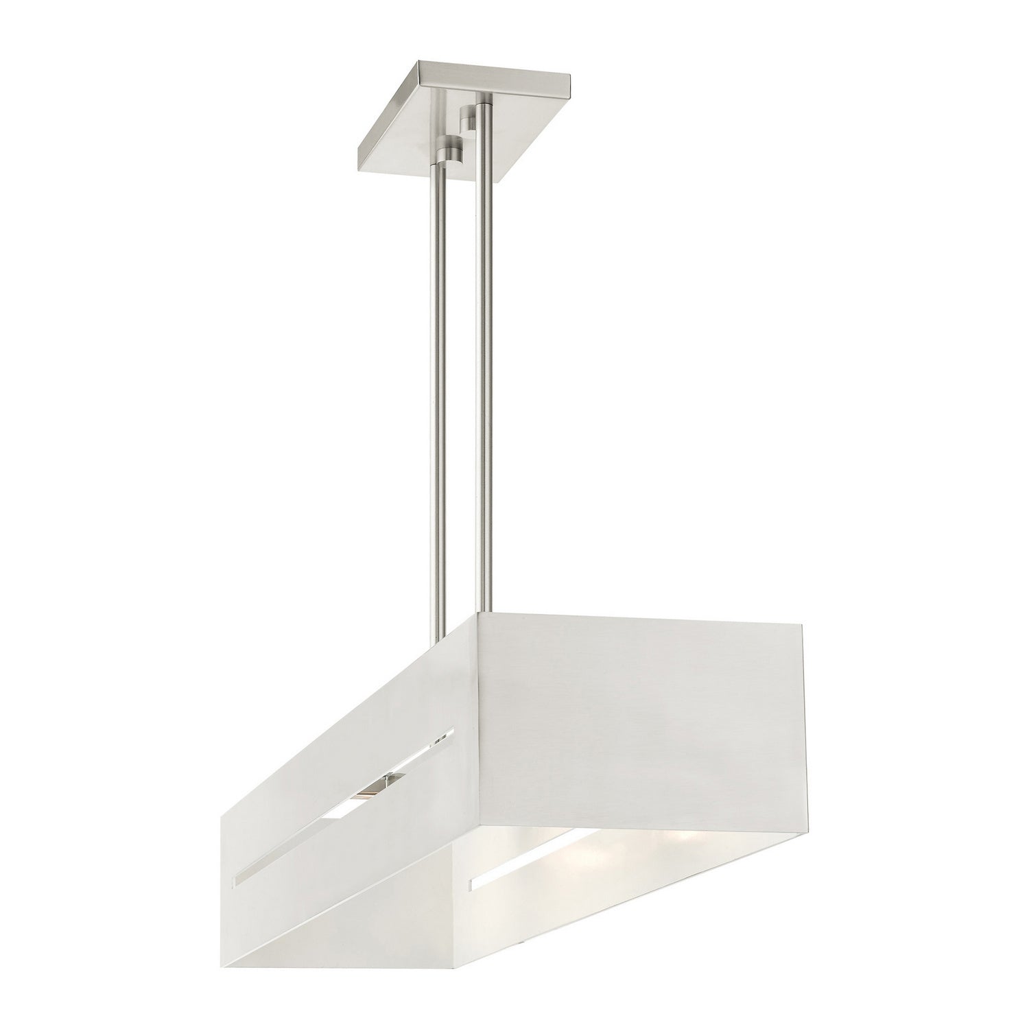 Livex Lighting - 45957-91 - Four Light Linear Chandelier - Soma - Brushed Nickel
