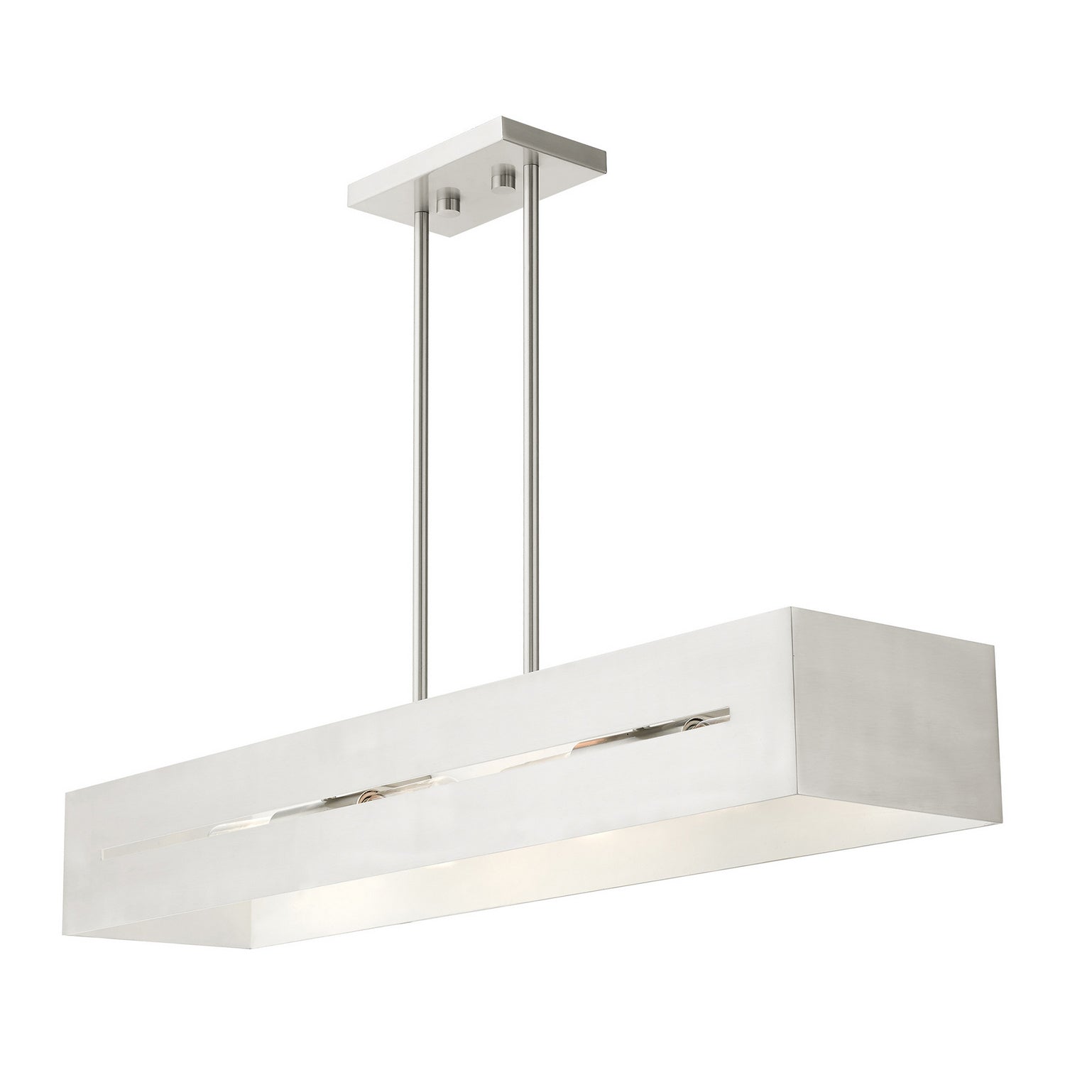 Livex Lighting - 45957-91 - Four Light Linear Chandelier - Soma - Brushed Nickel