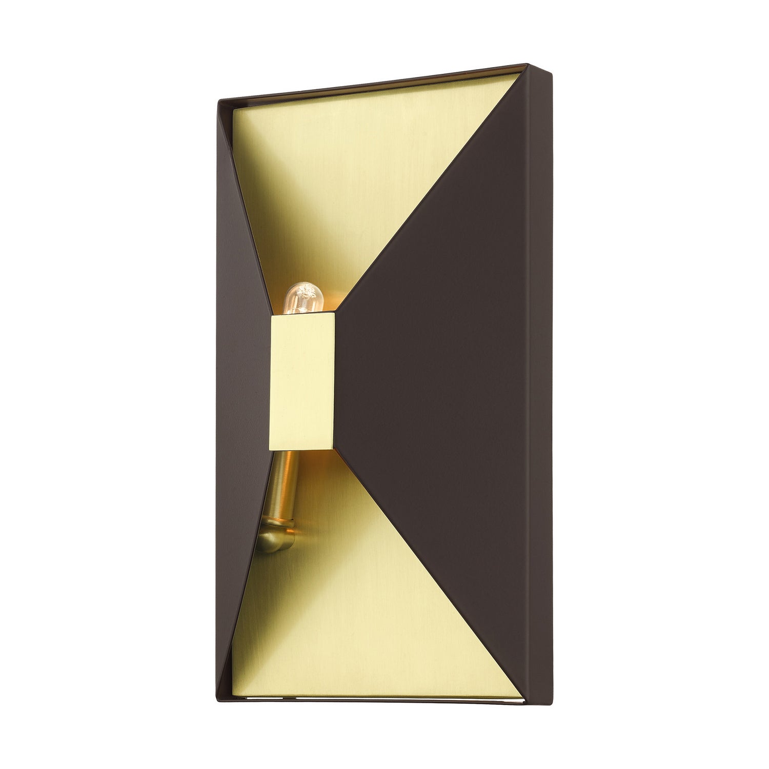 Livex Lighting - 46002-07 - Two Light Wall Sconce - Lexford - Bronze w/ Satin Brasss