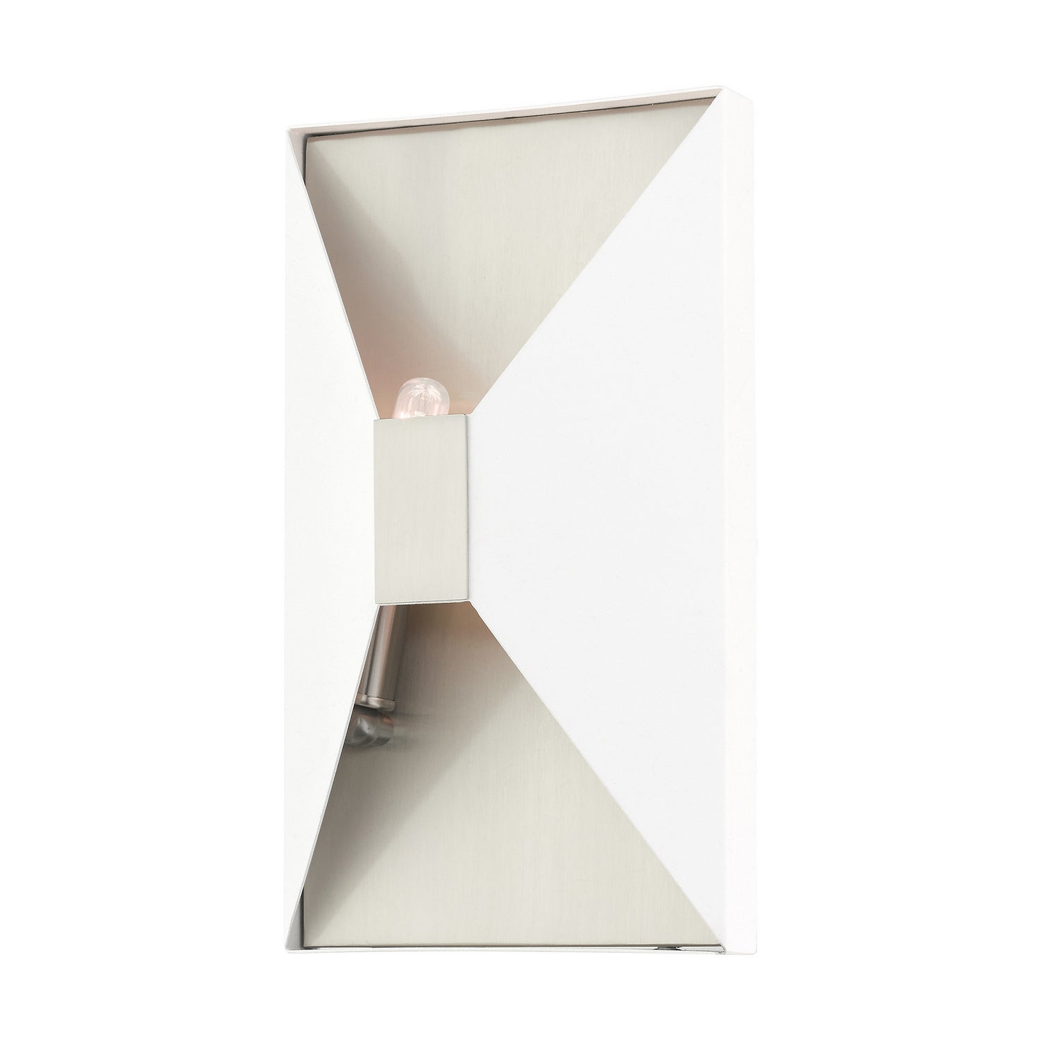 Livex Lighting - 46002-13 - Two Light Wall Sconce - Lexford - Textured White w/ Brushed Nickels