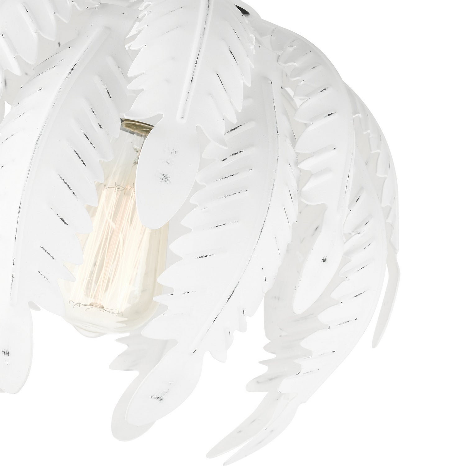 Livex Lighting - 46231-60 - One Light Semi Flush Mount - Acanthus - Antique White