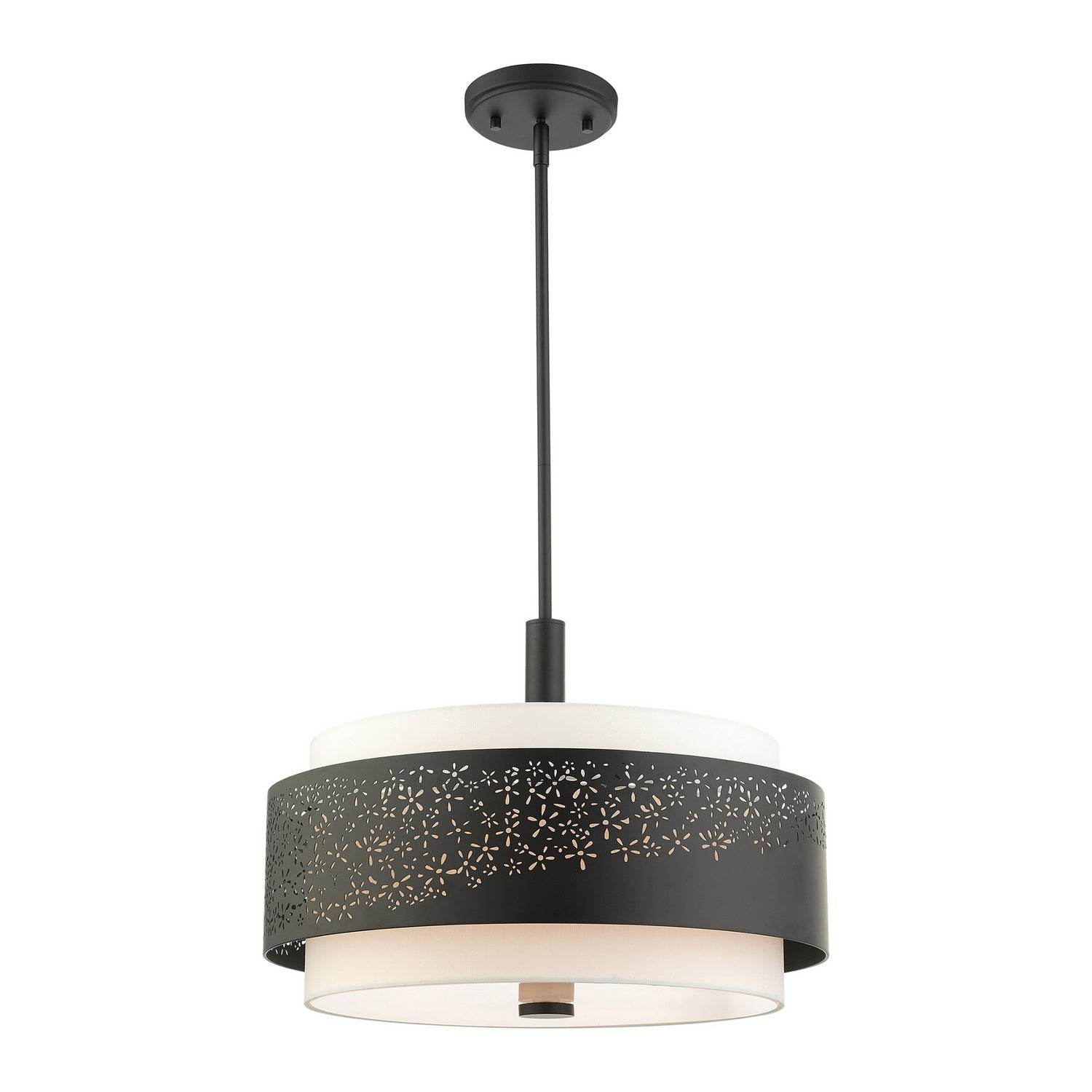 Livex Lighting - 46254-04 - Four Light Chandelier - Noria - Black