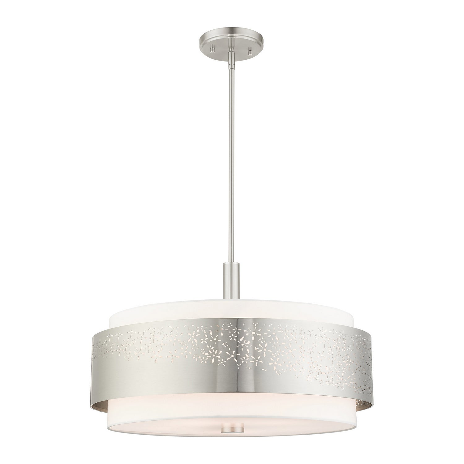 Livex Lighting - 46255-91 - Five Light Chandelier - Noria - Brushed Nickel