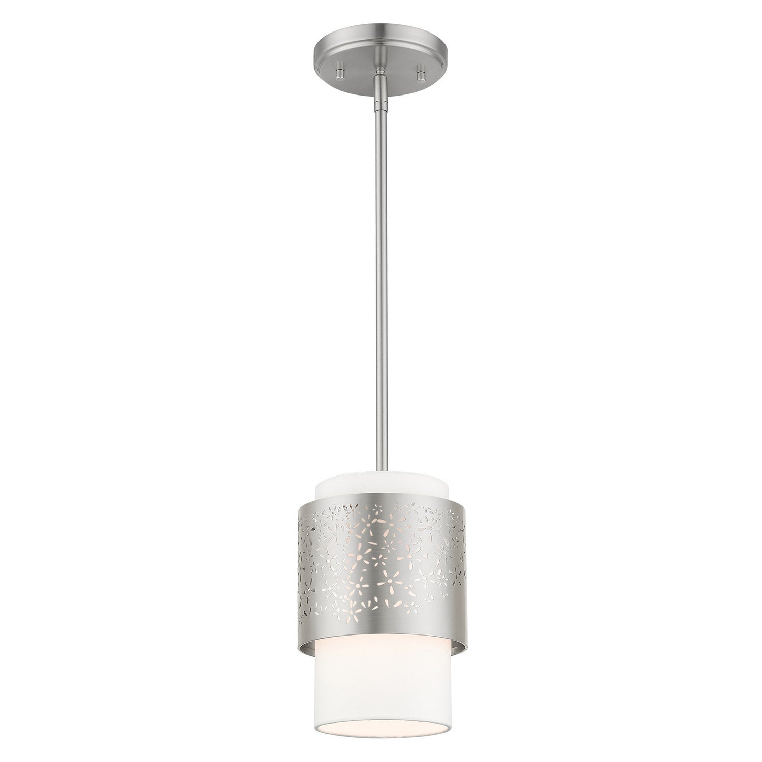 Livex Lighting - 46259-91 - One Light Pendant - Noria - Brushed Nickel