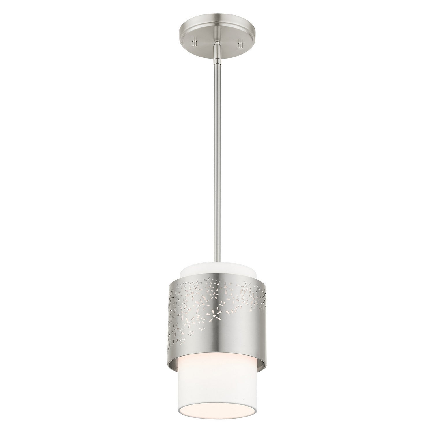 Livex Lighting - 46259-91 - One Light Pendant - Noria - Brushed Nickel