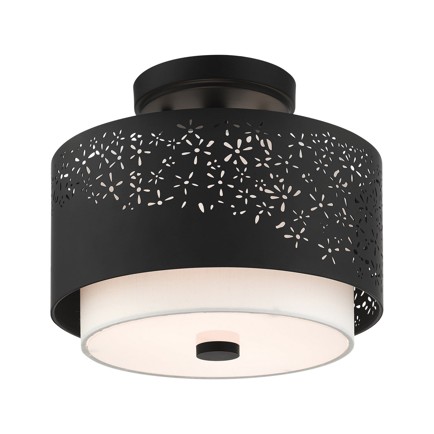 Livex Lighting - 46267-04 - Two Light Semi Flush Mount - Noria - Black