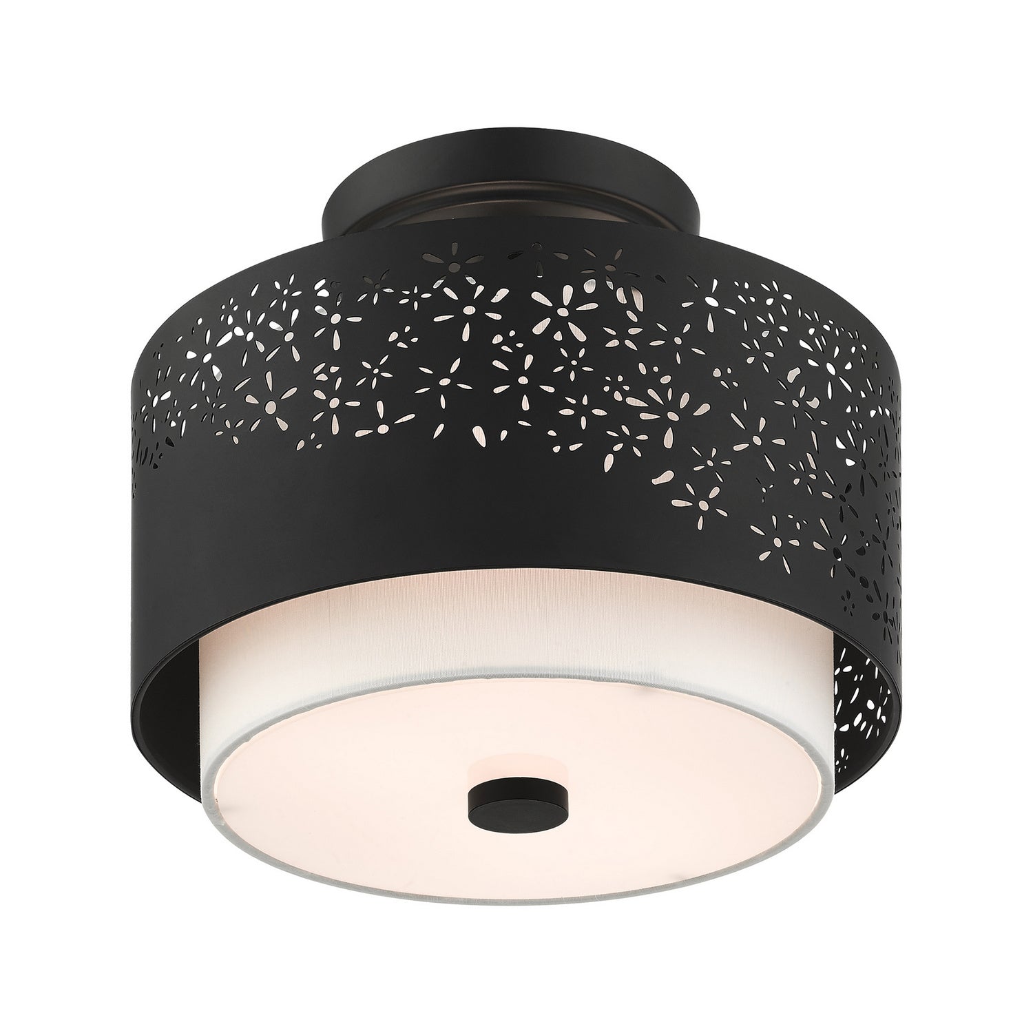 Livex Lighting - 46267-04 - Two Light Semi Flush Mount - Noria - Black