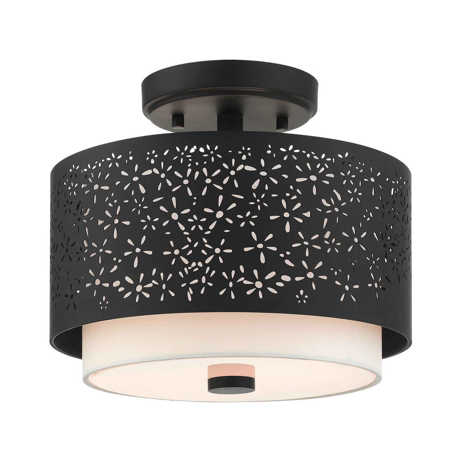 Livex Lighting - 46267-04 - Two Light Semi Flush Mount - Noria - Black