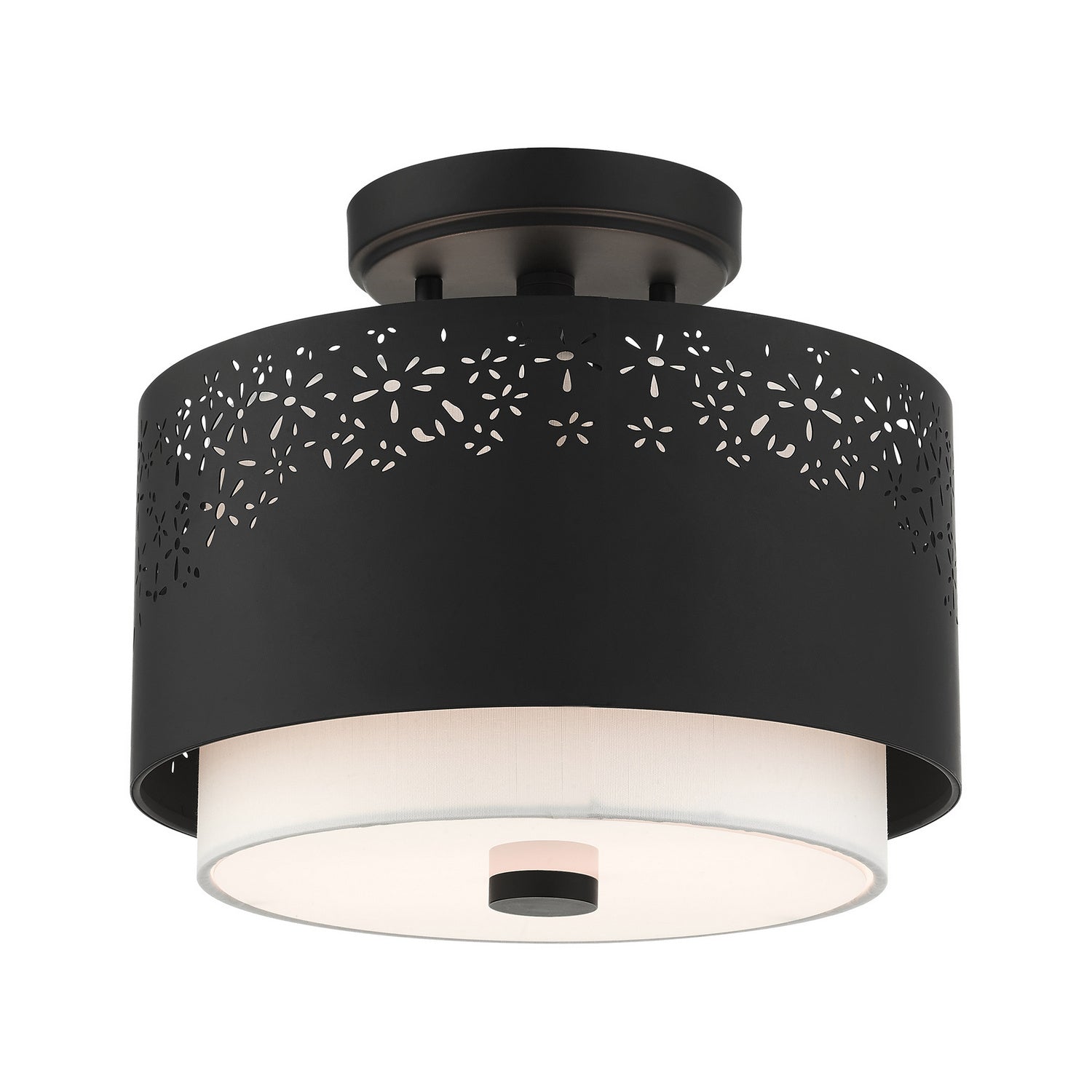 Livex Lighting - 46267-04 - Two Light Semi Flush Mount - Noria - Black