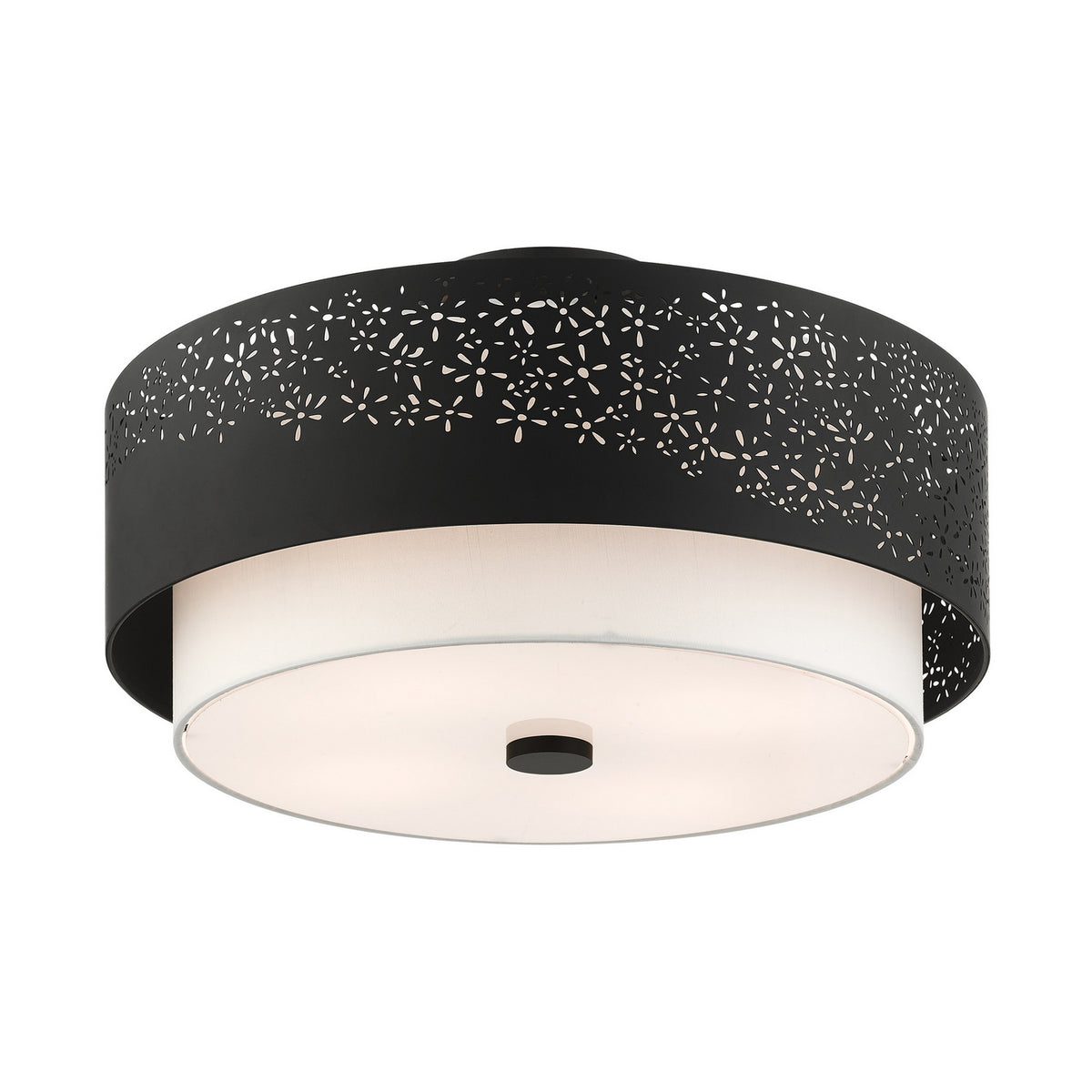 Livex Lighting - 46269-04 - Four Light Semi Flush Mount - Noria - Black