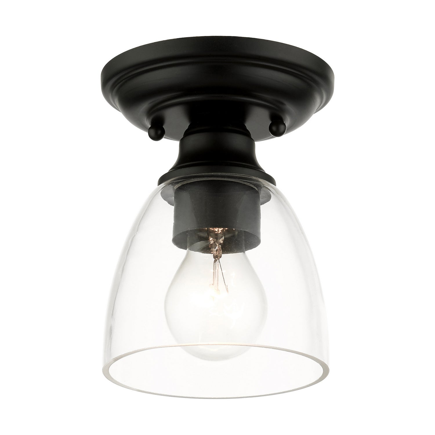 Livex Lighting - 46331-04 - One Light Flush Mount - Montgomery - Black