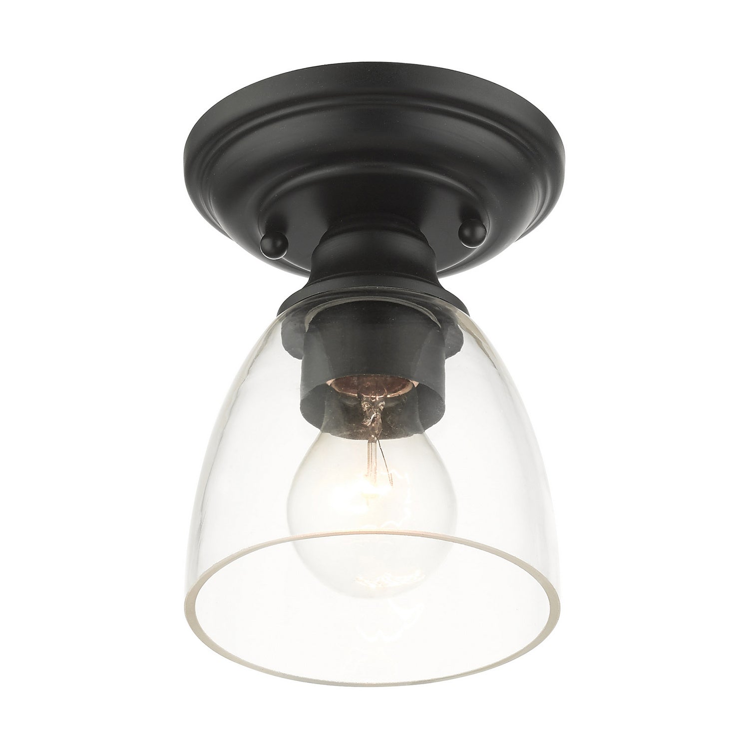 Livex Lighting - 46331-04 - One Light Flush Mount - Montgomery - Black