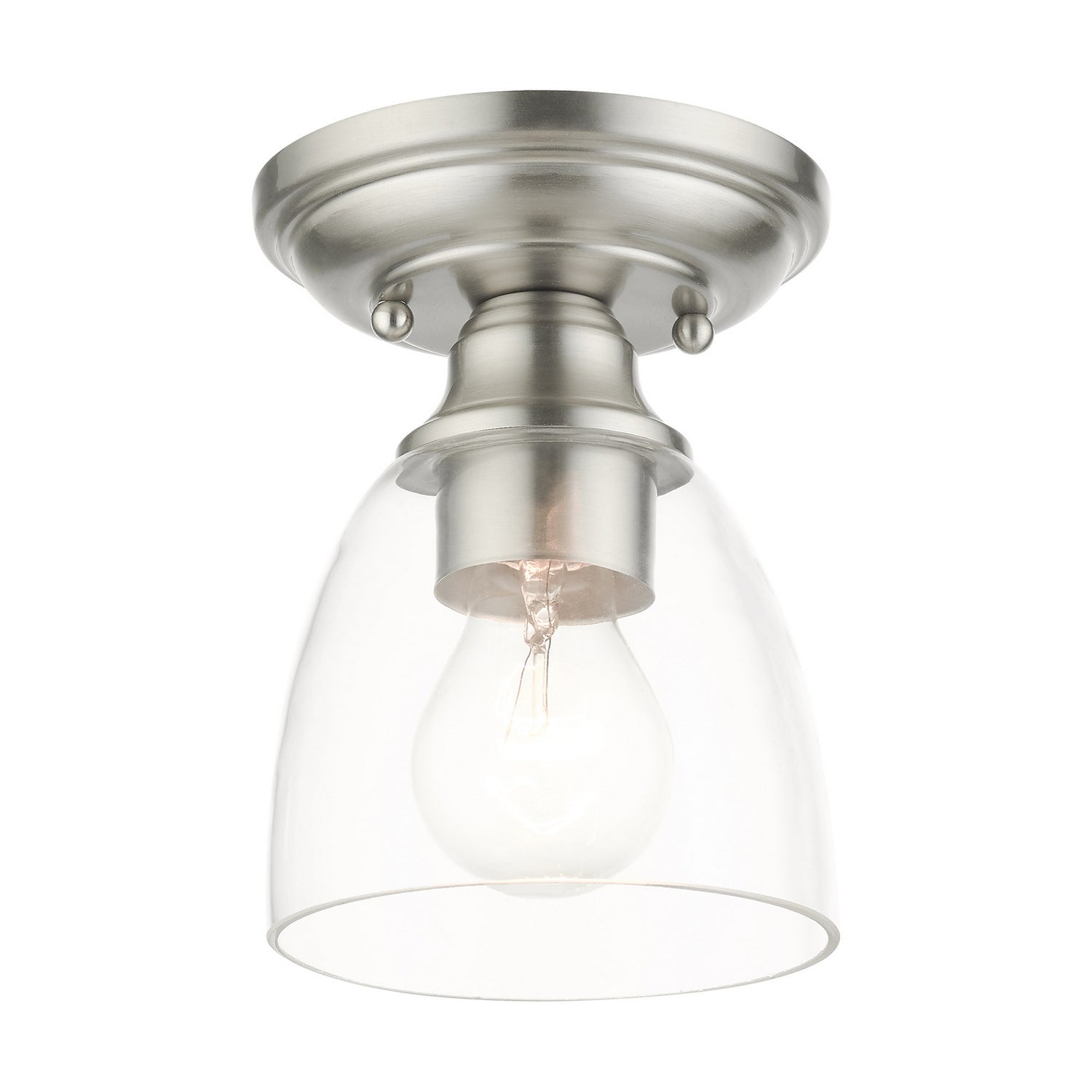 Livex Lighting - 46331-91 - One Light Flush Mount - Montgomery - Brushed Nickel