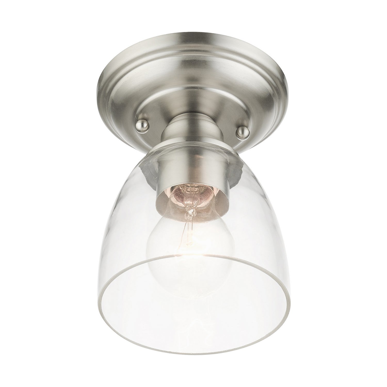 Livex Lighting - 46331-91 - One Light Flush Mount - Montgomery - Brushed Nickel