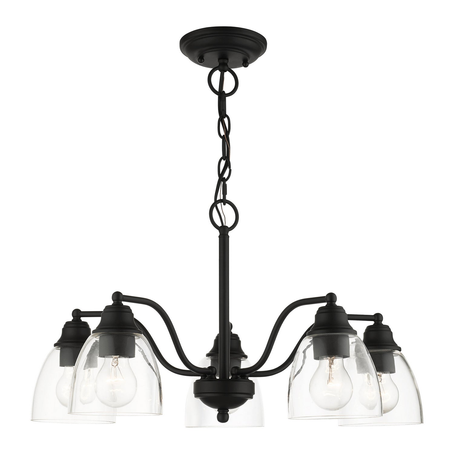 Livex Lighting - 46335-04 - Five Light Chandelier - Montgomery - Black