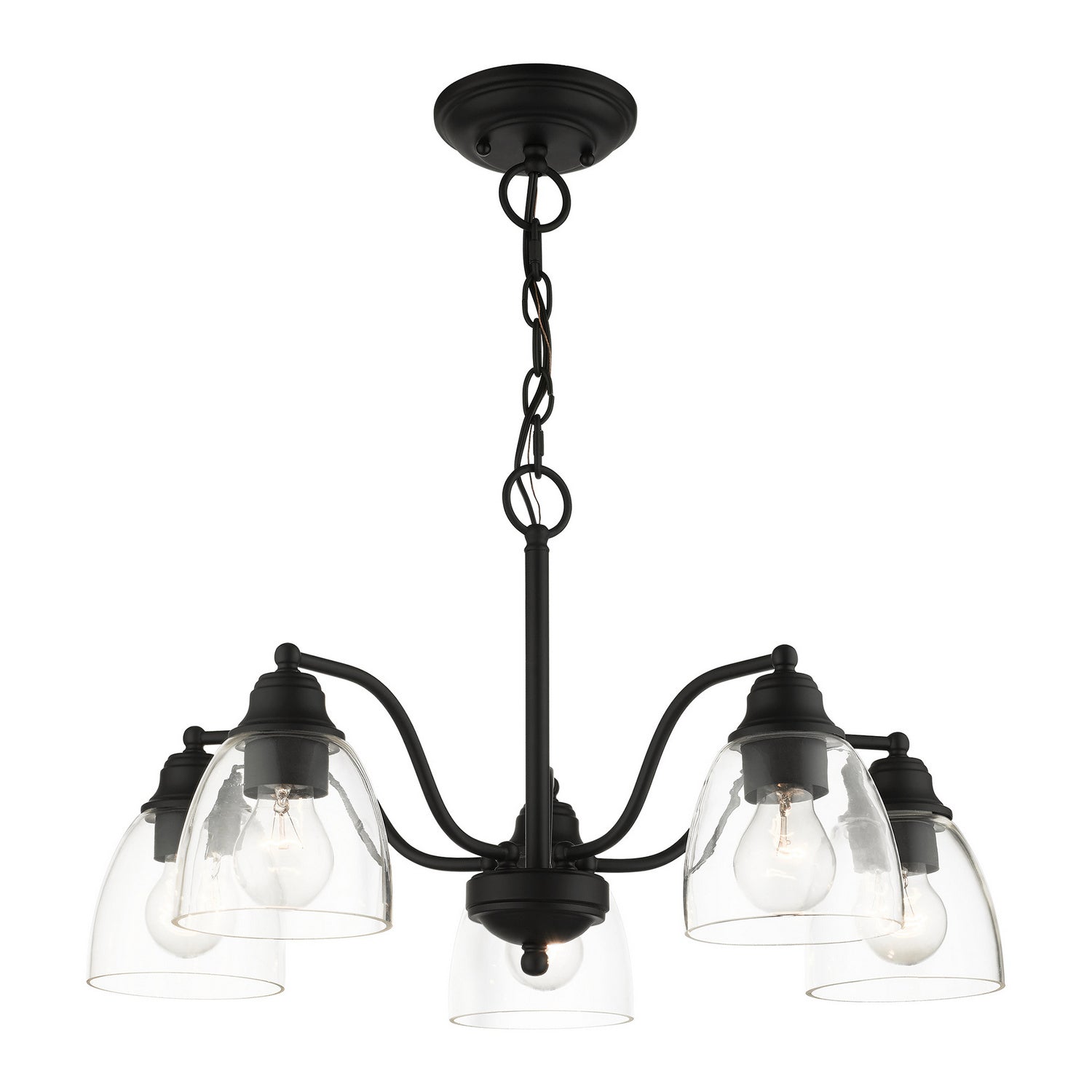 Livex Lighting - 46335-04 - Five Light Chandelier - Montgomery - Black