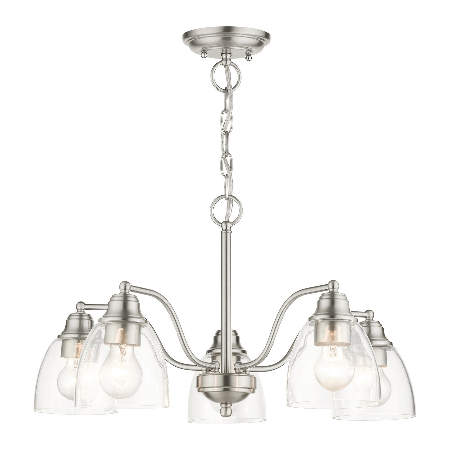 Livex Lighting - 46335-91 - Five Light Chandelier - Montgomery - Brushed Nickel