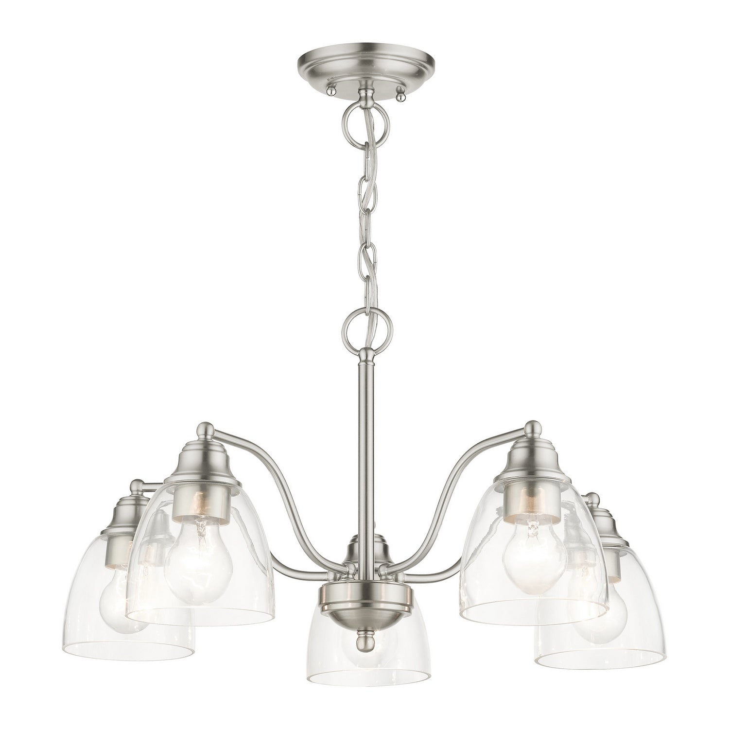 Livex Lighting - 46335-91 - Five Light Chandelier - Montgomery - Brushed Nickel