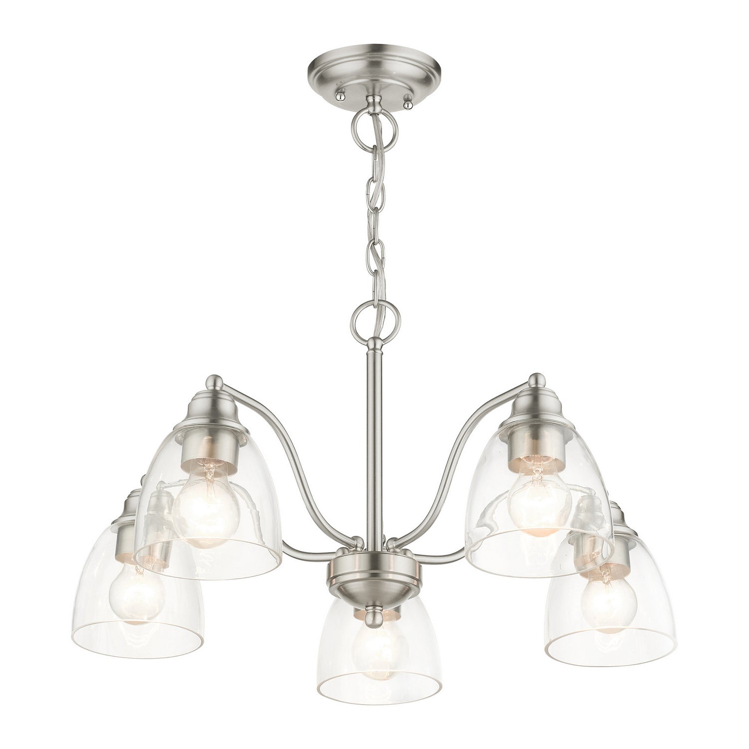 Livex Lighting - 46335-91 - Five Light Chandelier - Montgomery - Brushed Nickel