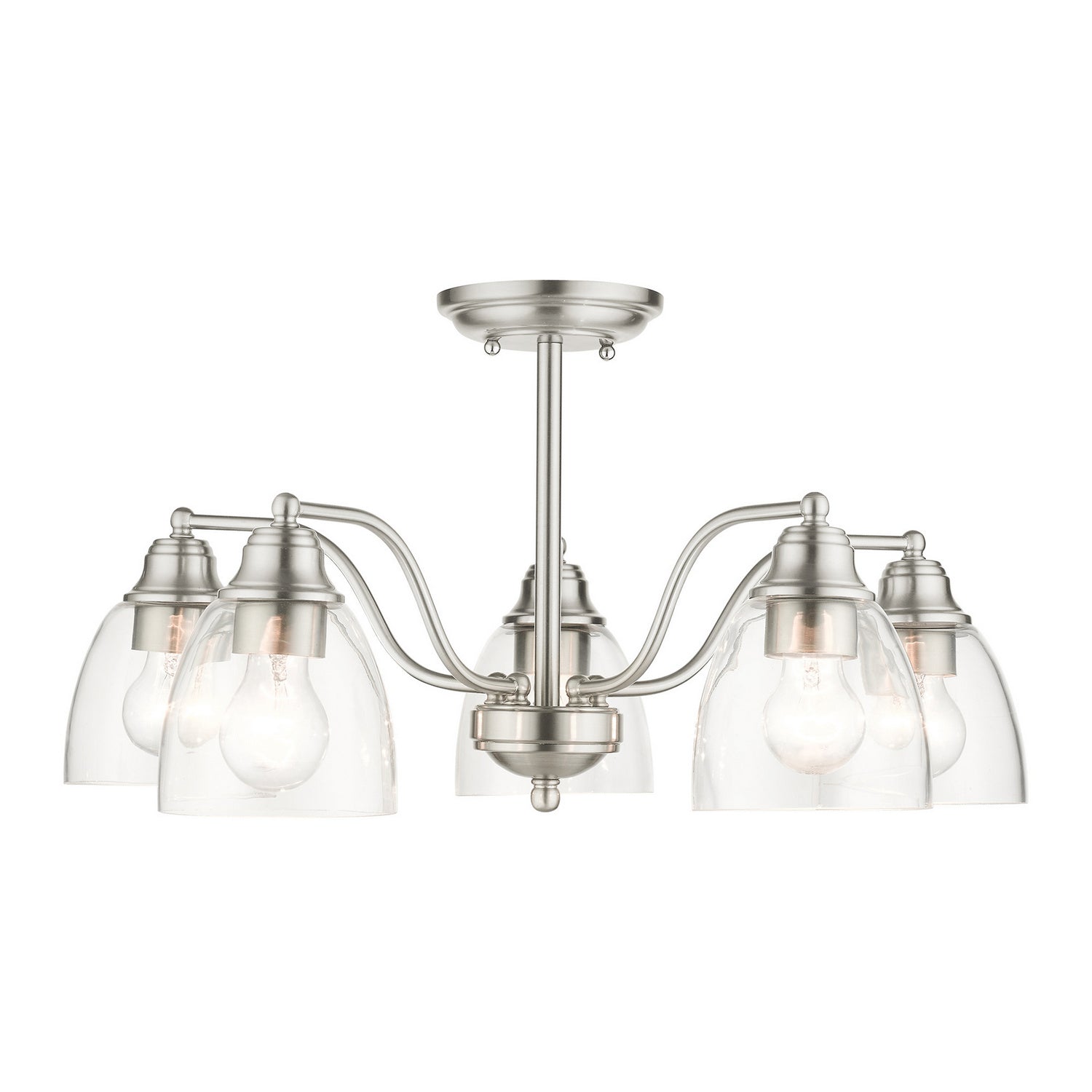 Livex Lighting - 46335-91 - Five Light Chandelier - Montgomery - Brushed Nickel