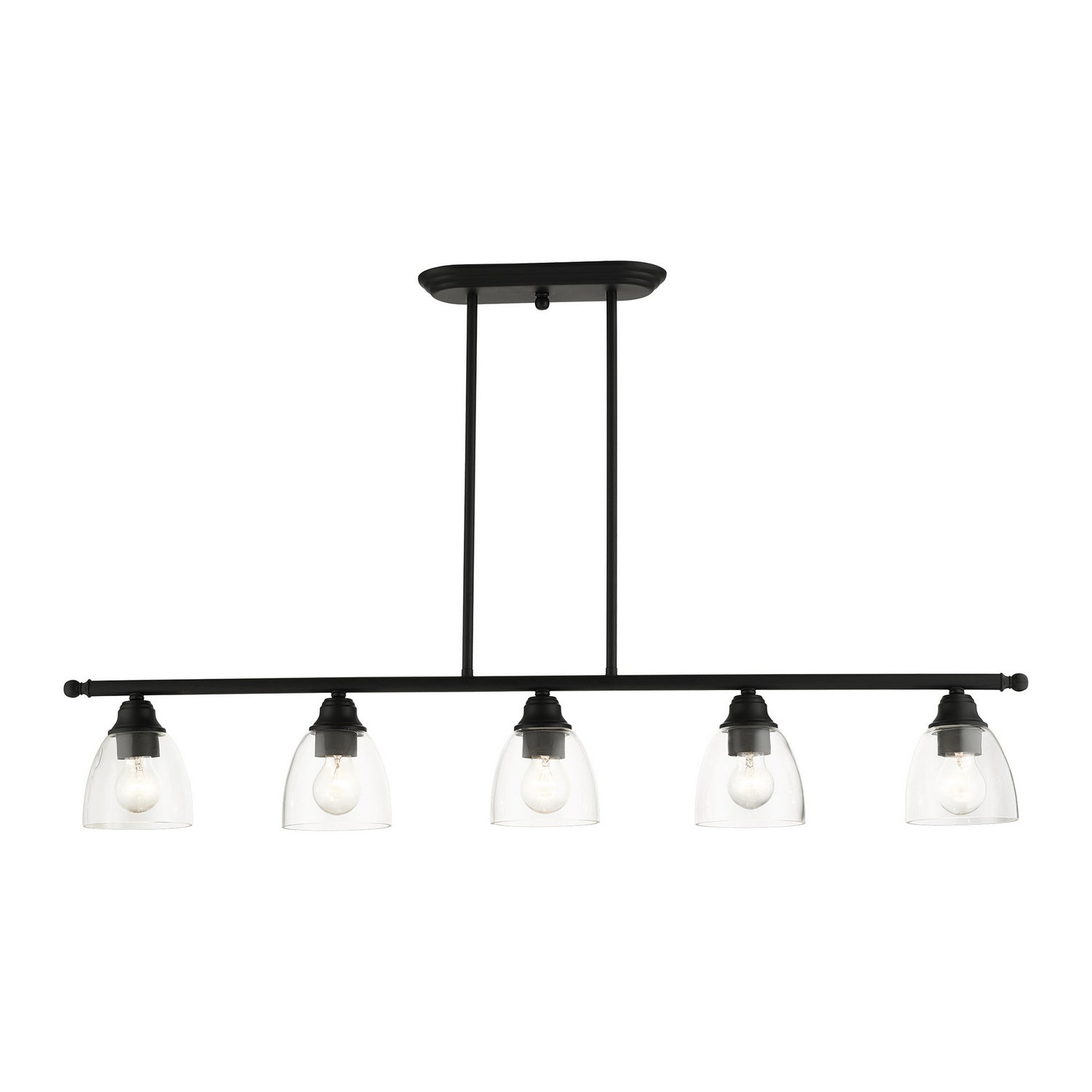Livex Lighting - 46338-04 - Five Light Linear Chandelier - Montgomery - Black