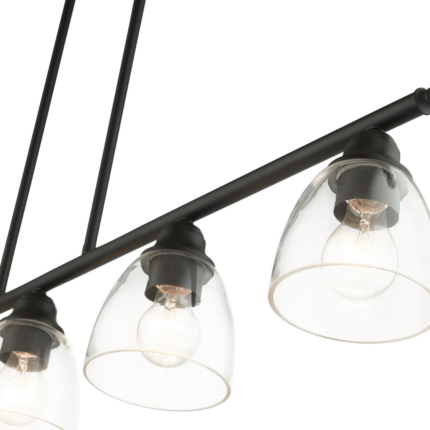Livex Lighting - 46338-04 - Five Light Linear Chandelier - Montgomery - Black