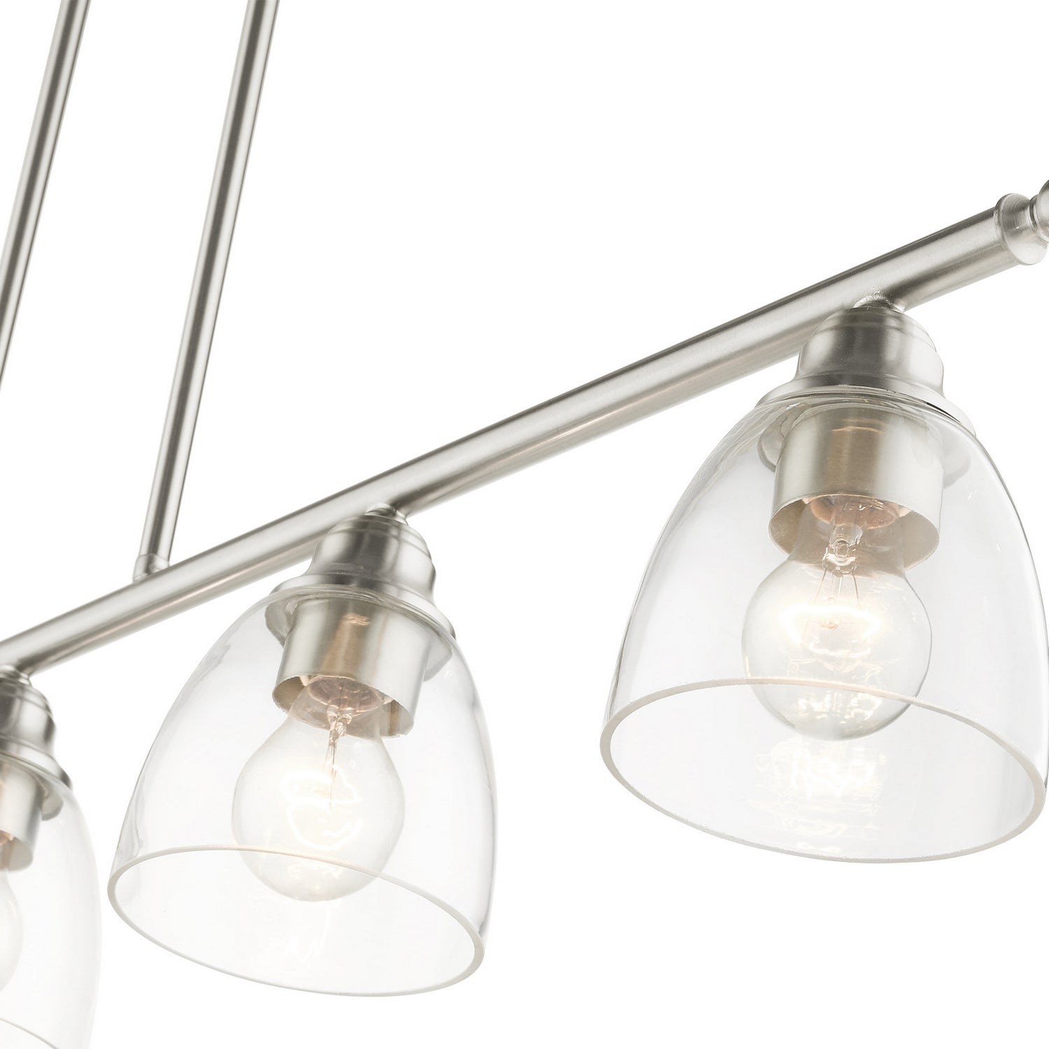 Livex Lighting - 46338-91 - Five Light Linear Chandelier - Montgomery - Brushed Nickel