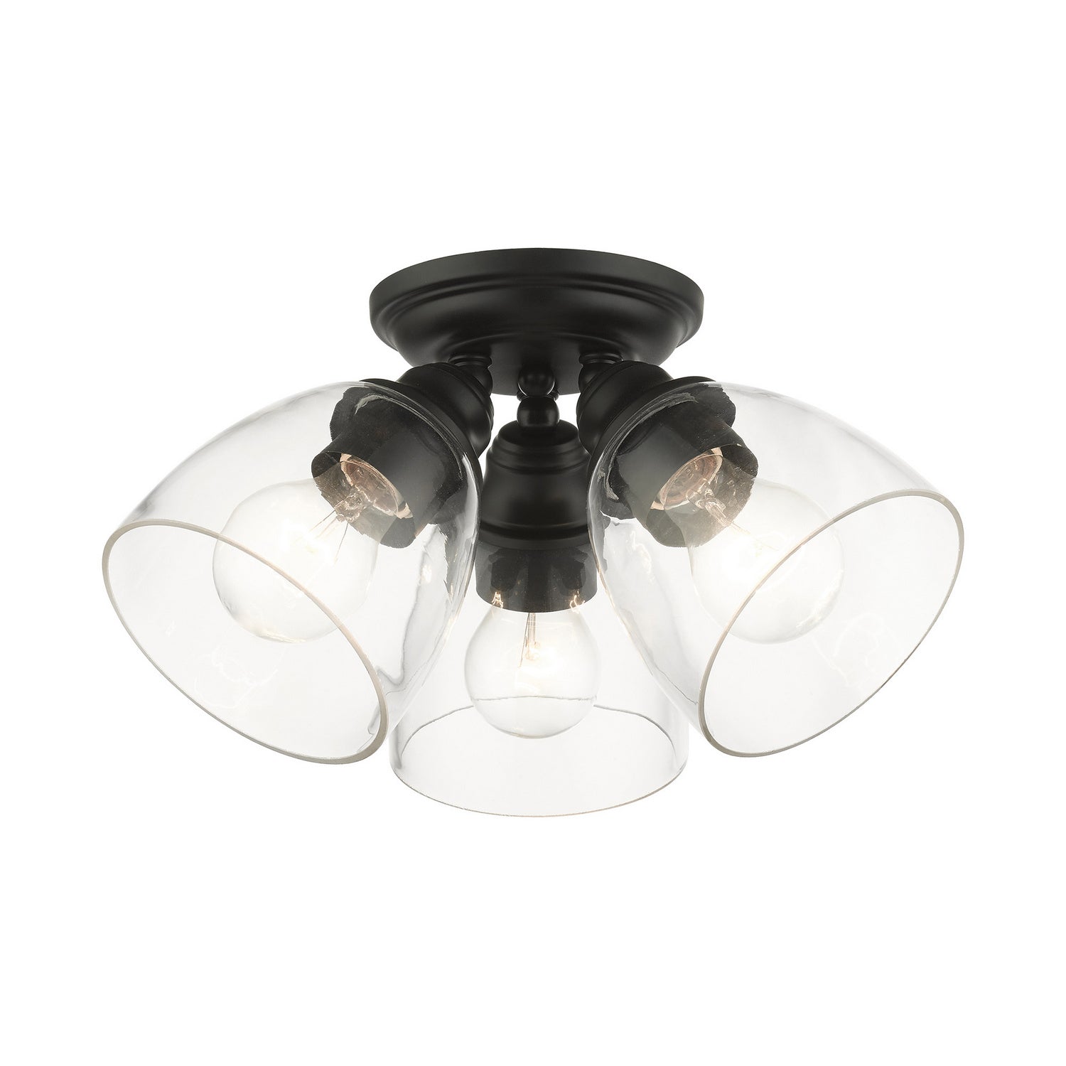 Livex Lighting - 46339-04 - Three Light Flush Mount - Montgomery - Black