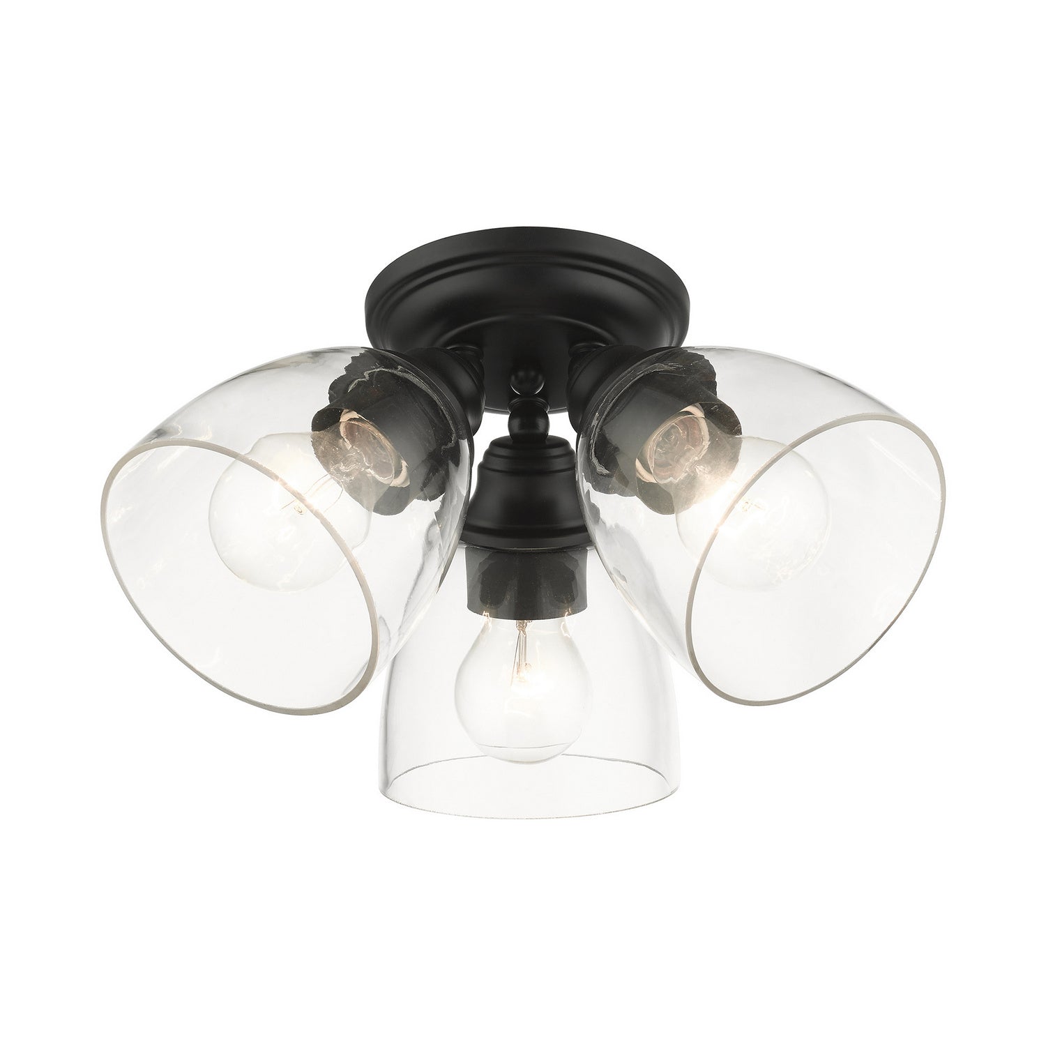 Livex Lighting - 46339-04 - Three Light Flush Mount - Montgomery - Black