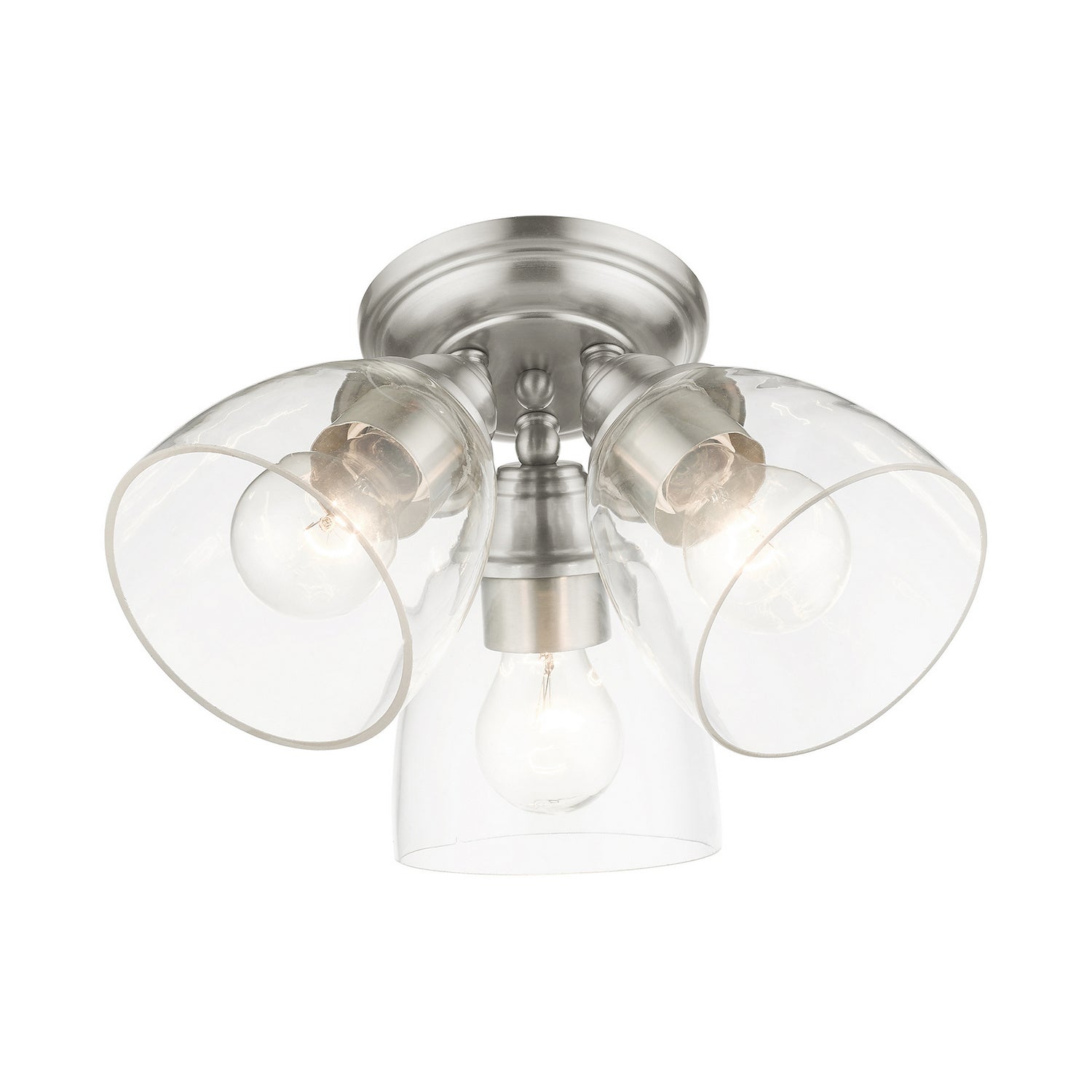 Livex Lighting - 46339-91 - Three Light Flush Mount - Montgomery - Brushed Nickel