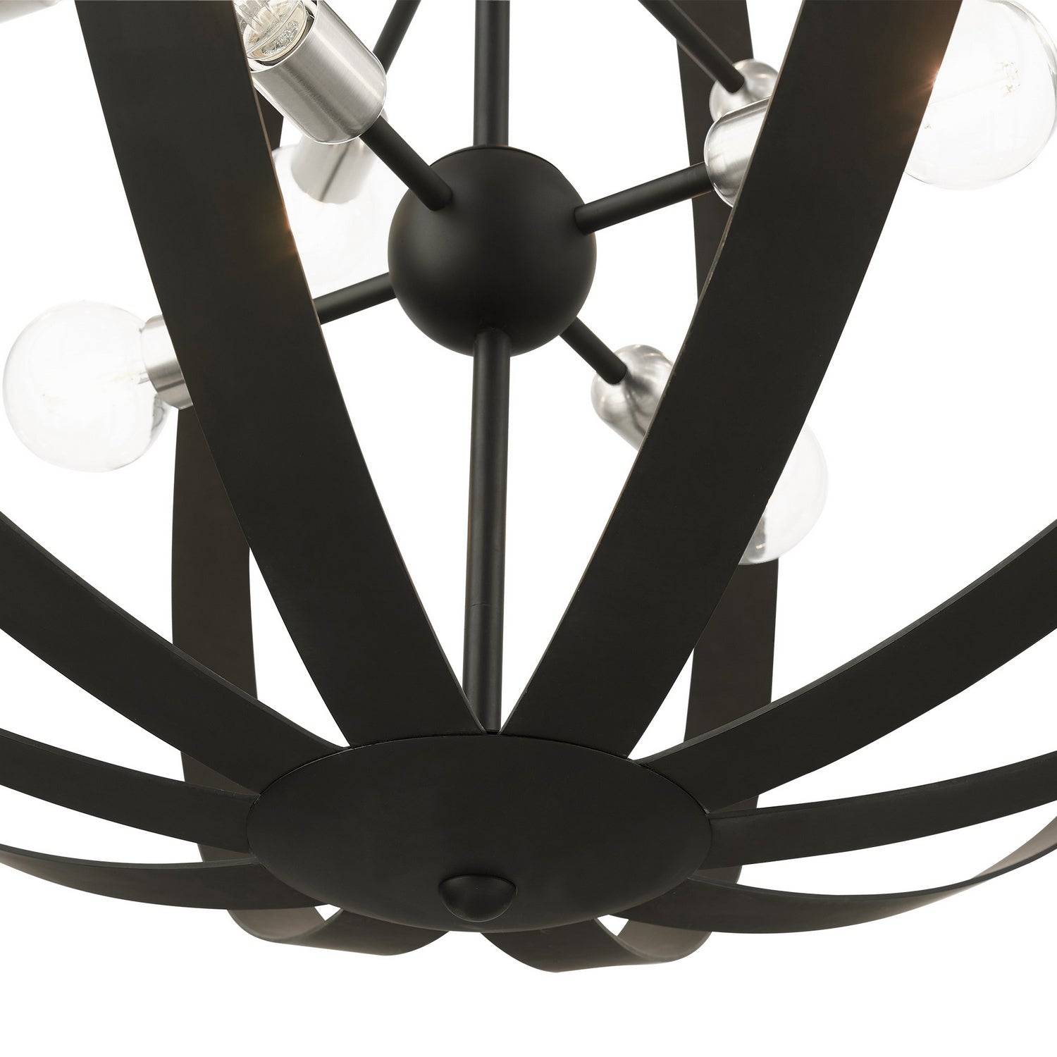 Livex Lighting - 46418-04 - 16 Light Foyer Chandelier - Modesto - Black w/ Brushed Nickels